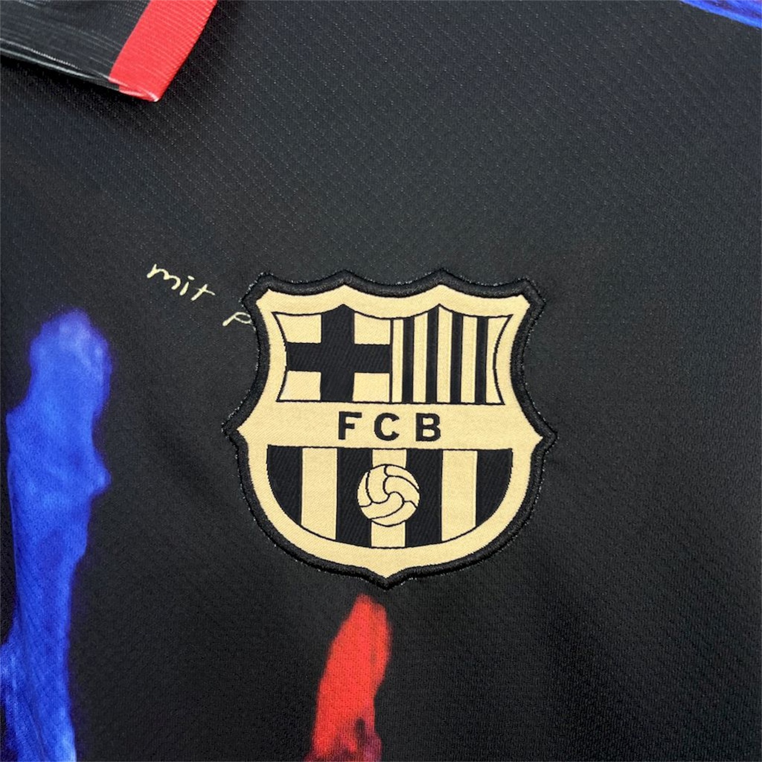 B.A.R.S.A 25-26 Red & Blue Palm Black Jersey - Fans Version - Unitedfutballjersey