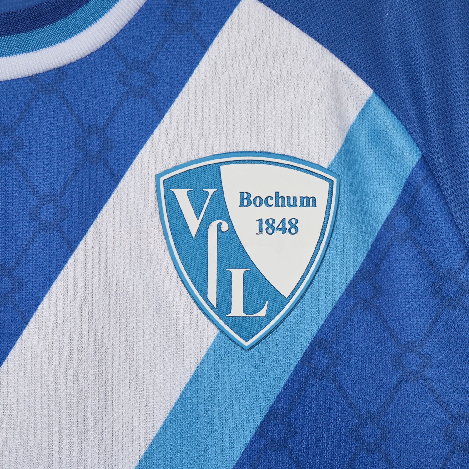 Bochum 24-25 White Slanted Stripe Special Jersey with Sponsors - Fans Version - Unitedfutballjersey