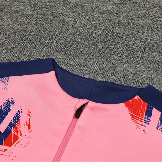 Paris Saint-Germain PSG 24-25 Kids Long Sleeve Training Set - Pink - Unitedfutballjersey