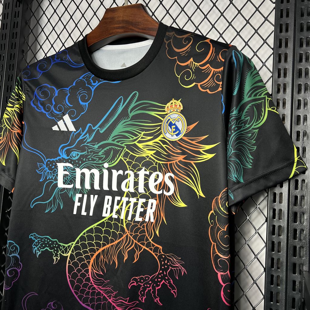 Real Madrid 24-25 Black Colorful Dragon Speical Jersey - Fans Version - Unitedfutballjersey