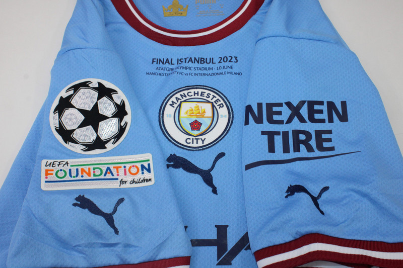 Manchester City 22/23 Home Jersey & Final - Player Version - Unitedfutballjersey