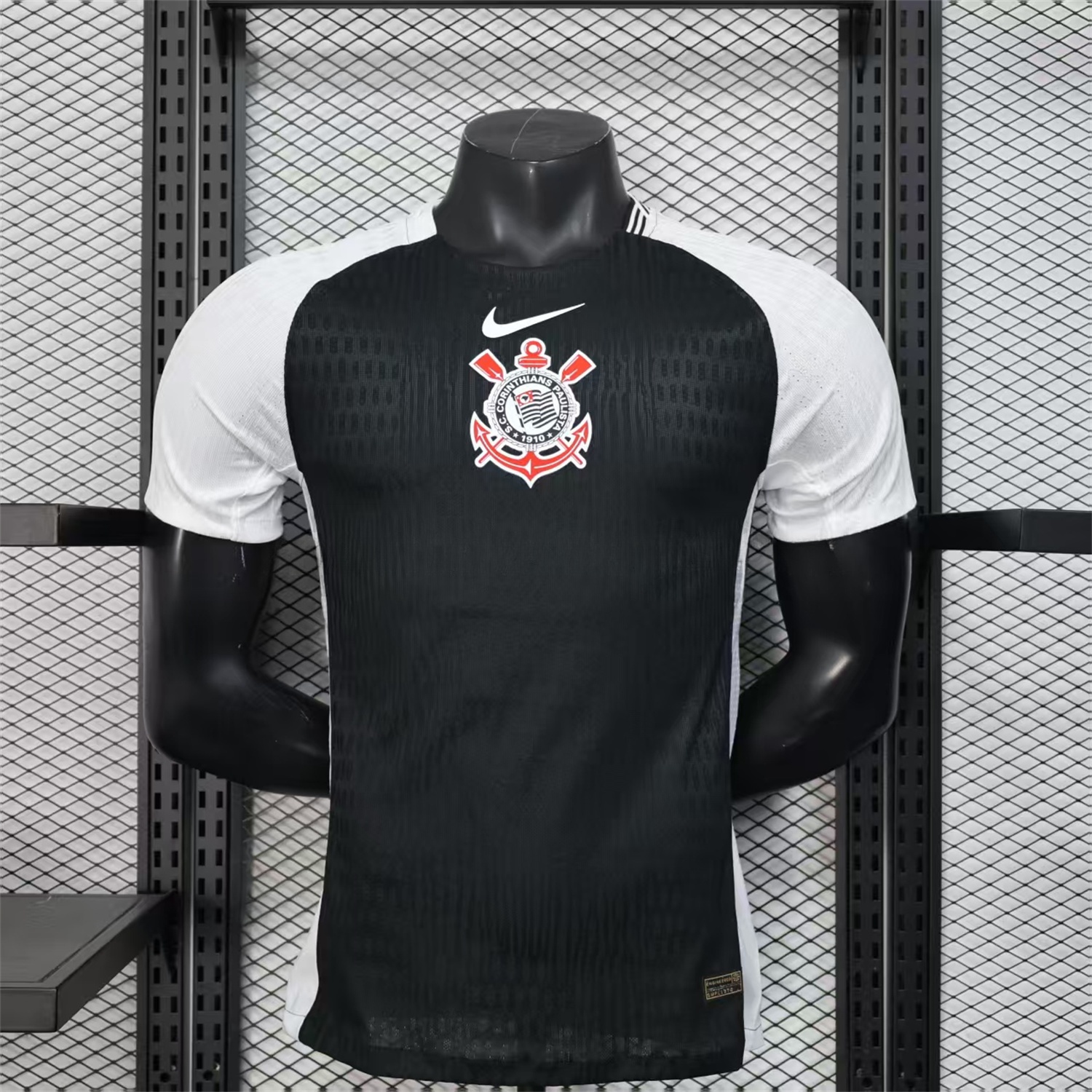 Corinthians 25-26 Black Away Jersey - Player Version - Unitedfutballjersey