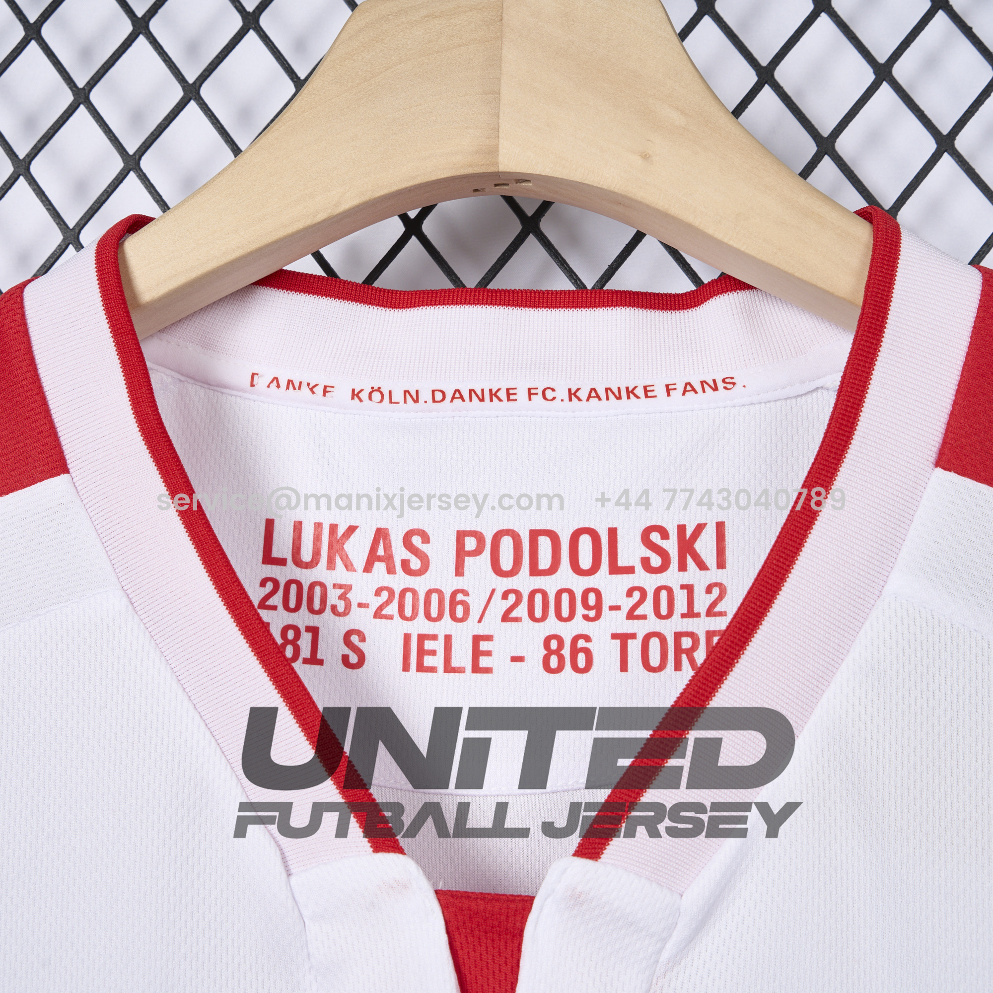 K-O-L-N 24-25 Podolski Special Edition Jersey - Fans Version - Unitedfutballjersey