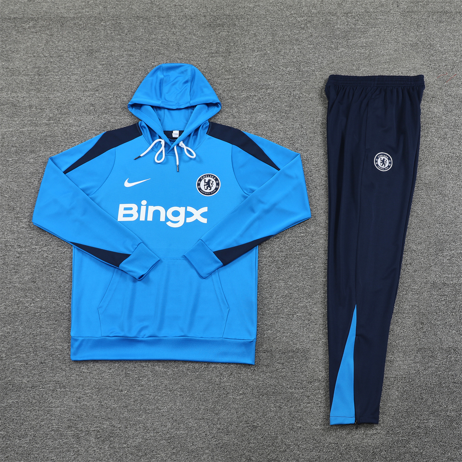 C.H.E.L.S.E.A 24-25 Training Hoodie Set - Blue Hoodie and Deep Blue Pants - Unitedfutballjersey