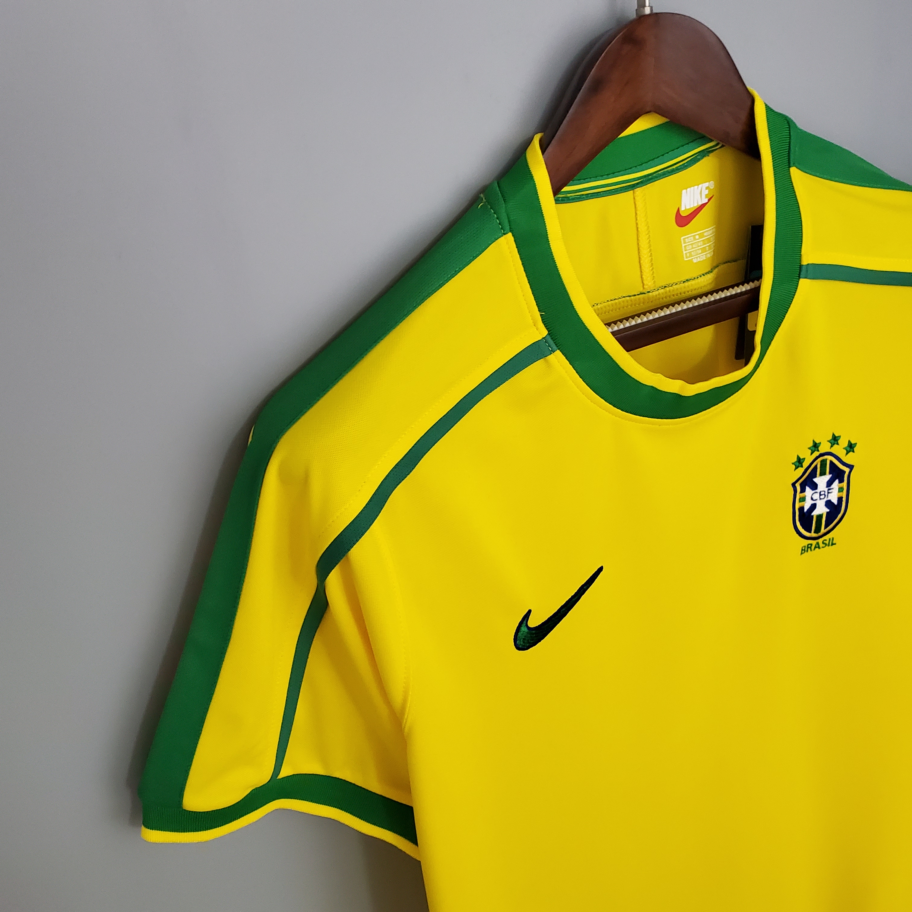 Retro Brazil 1998 Home Stadium Jersey - Unitedfutballjersey