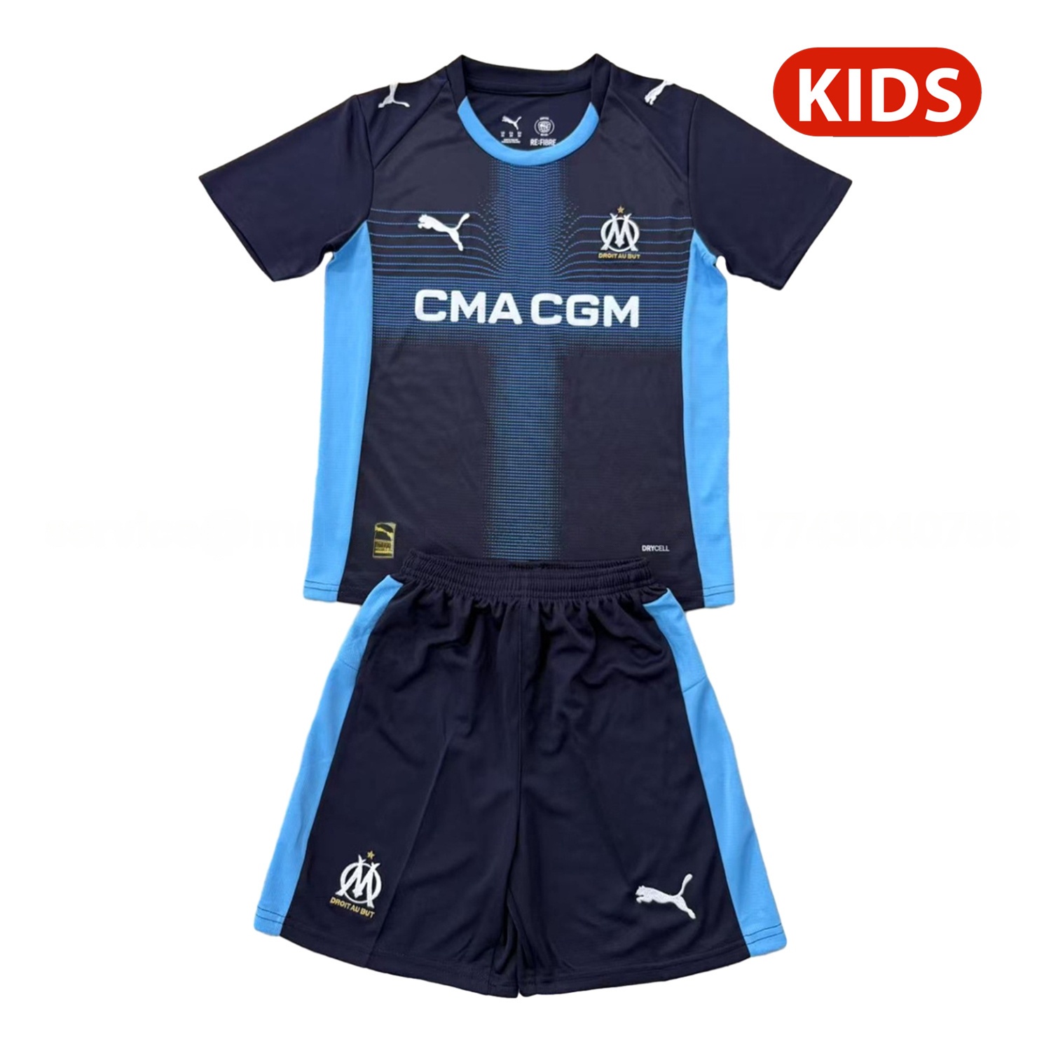 Marseille 25-26 Away Kids Kit - Unitedfutballjersey