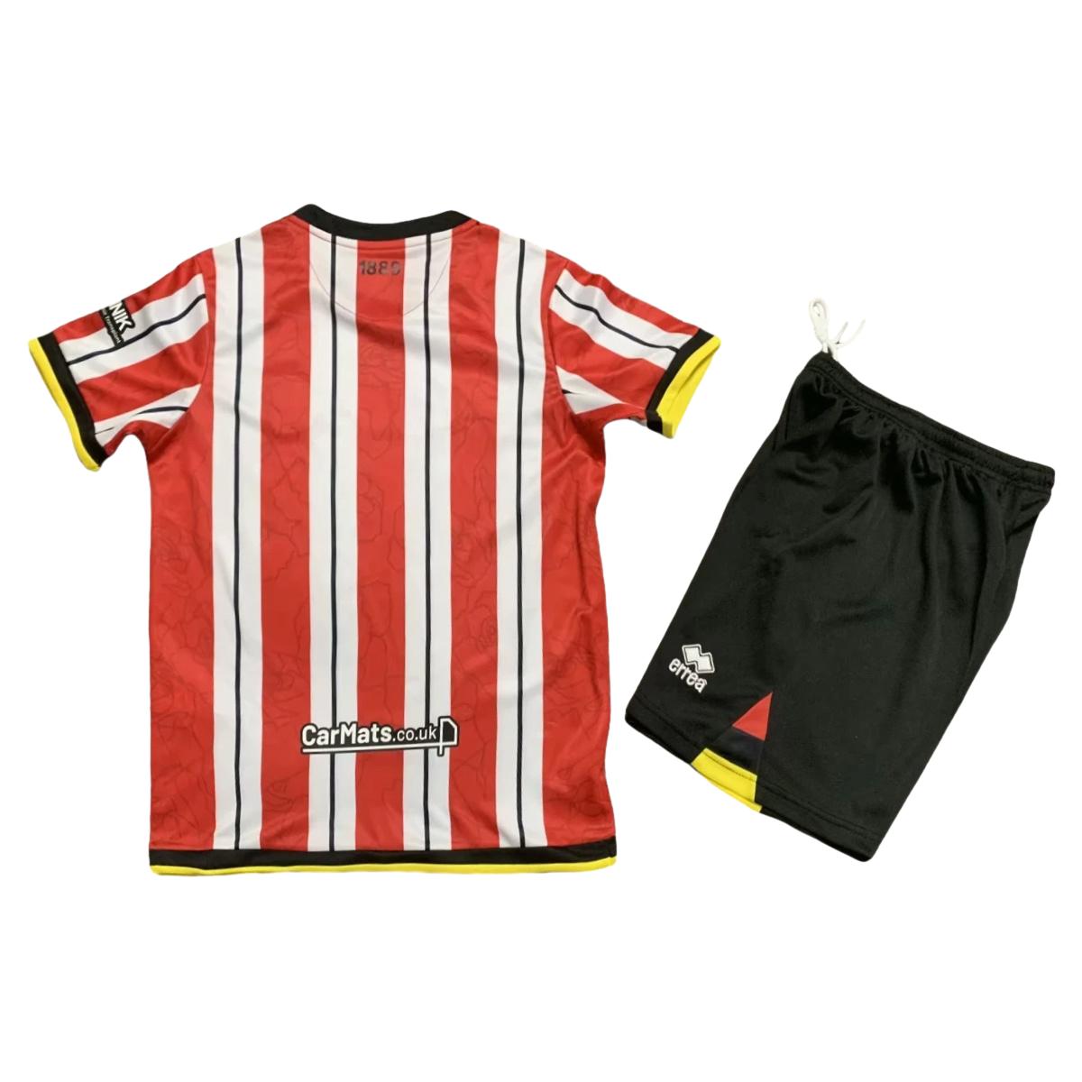 Sheffield United 24-25 Home Kids Kit - Unitedfutballjersey