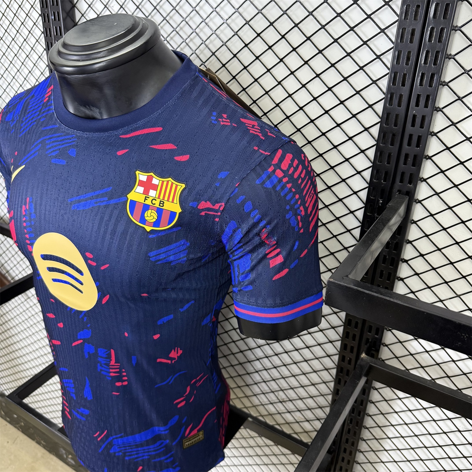 Barcelona 25-26 Red and Blue Graffiti Deep Blue Jersey - Player Version - Unitedfutballjersey