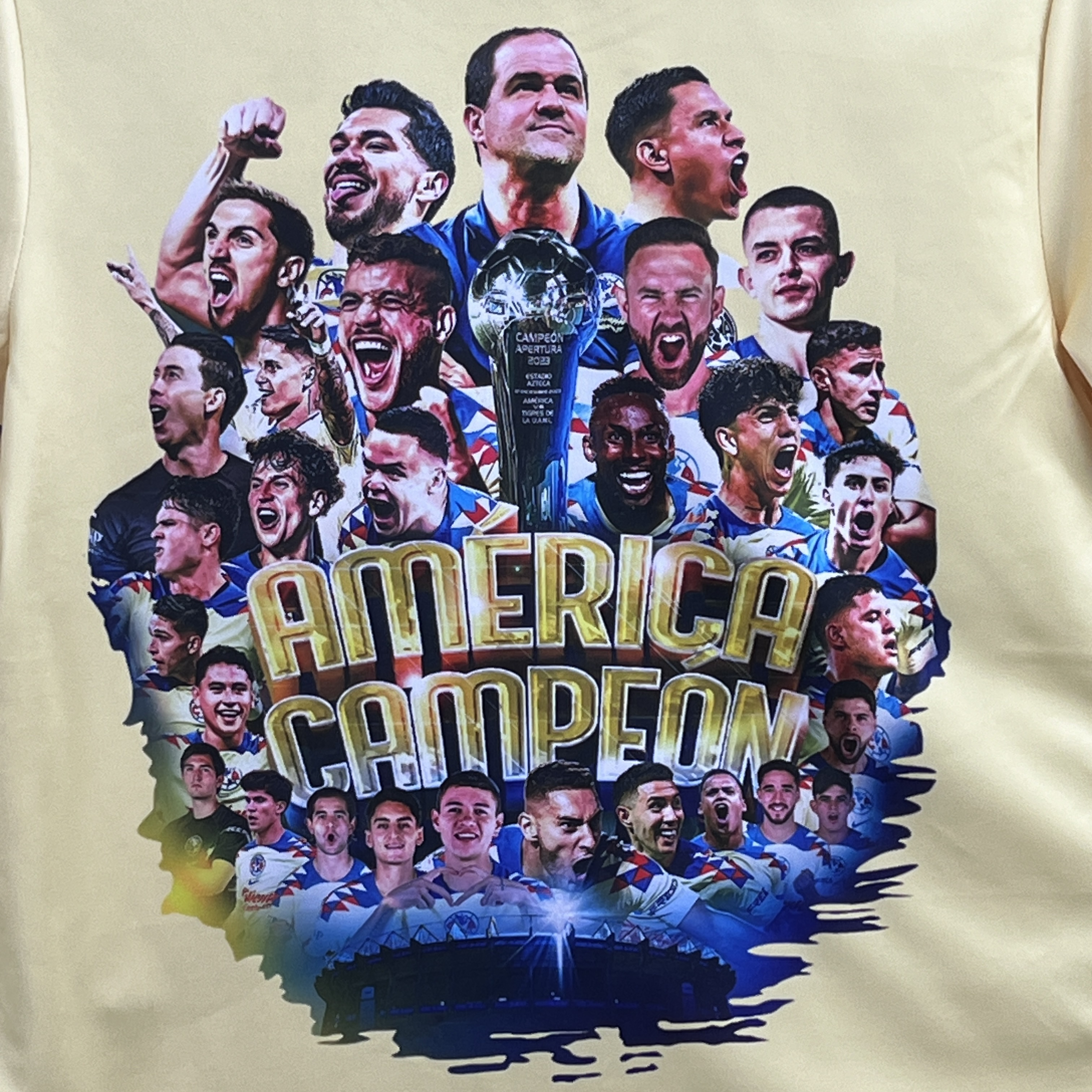 América 23-24 Champion Commemorative Edition Jersey - Fans Version - Yellow - Unitedfutballjersey