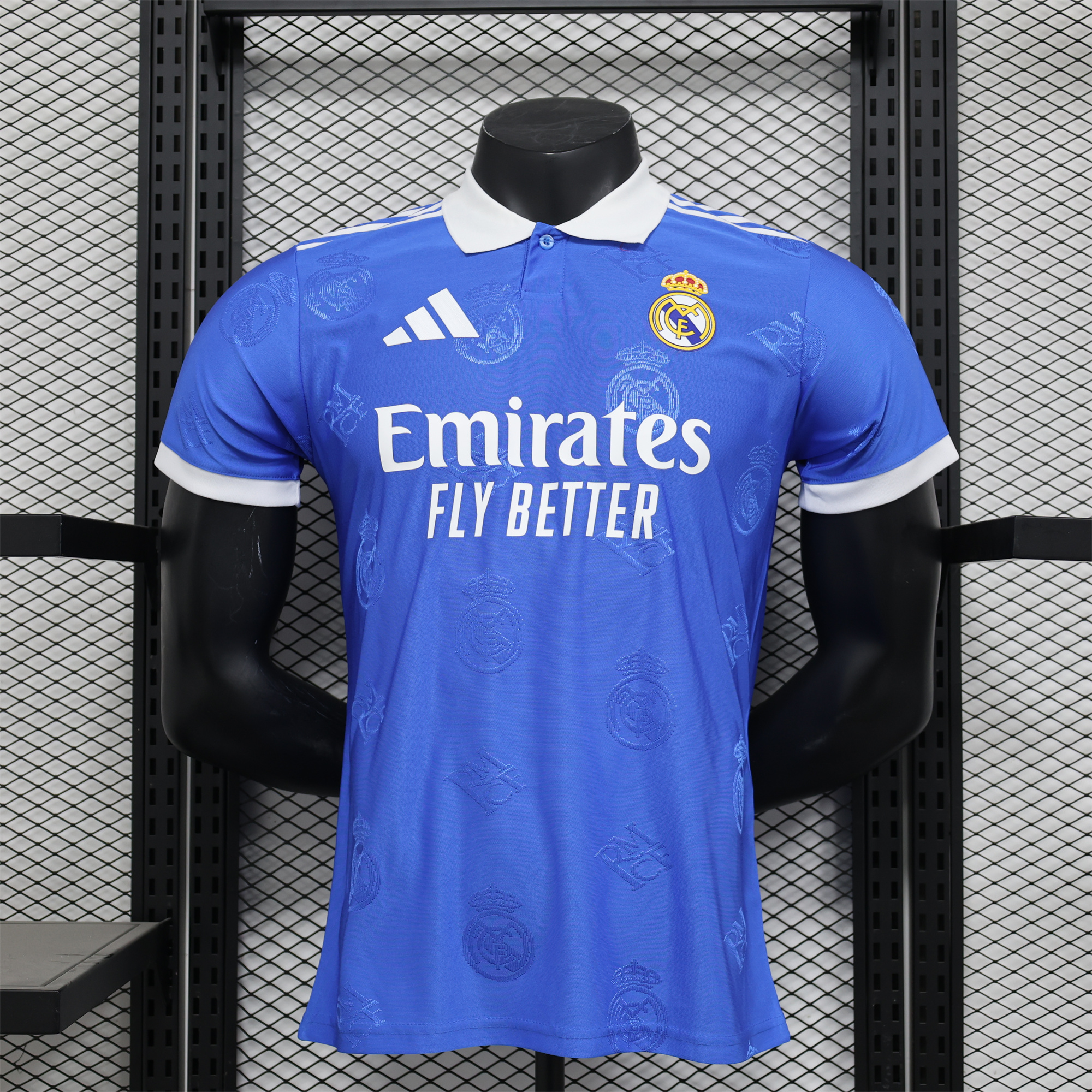 Real Madrid 24-25 Blue LOGO Special Edition Jersey - Player Version - Unitedfutballjersey