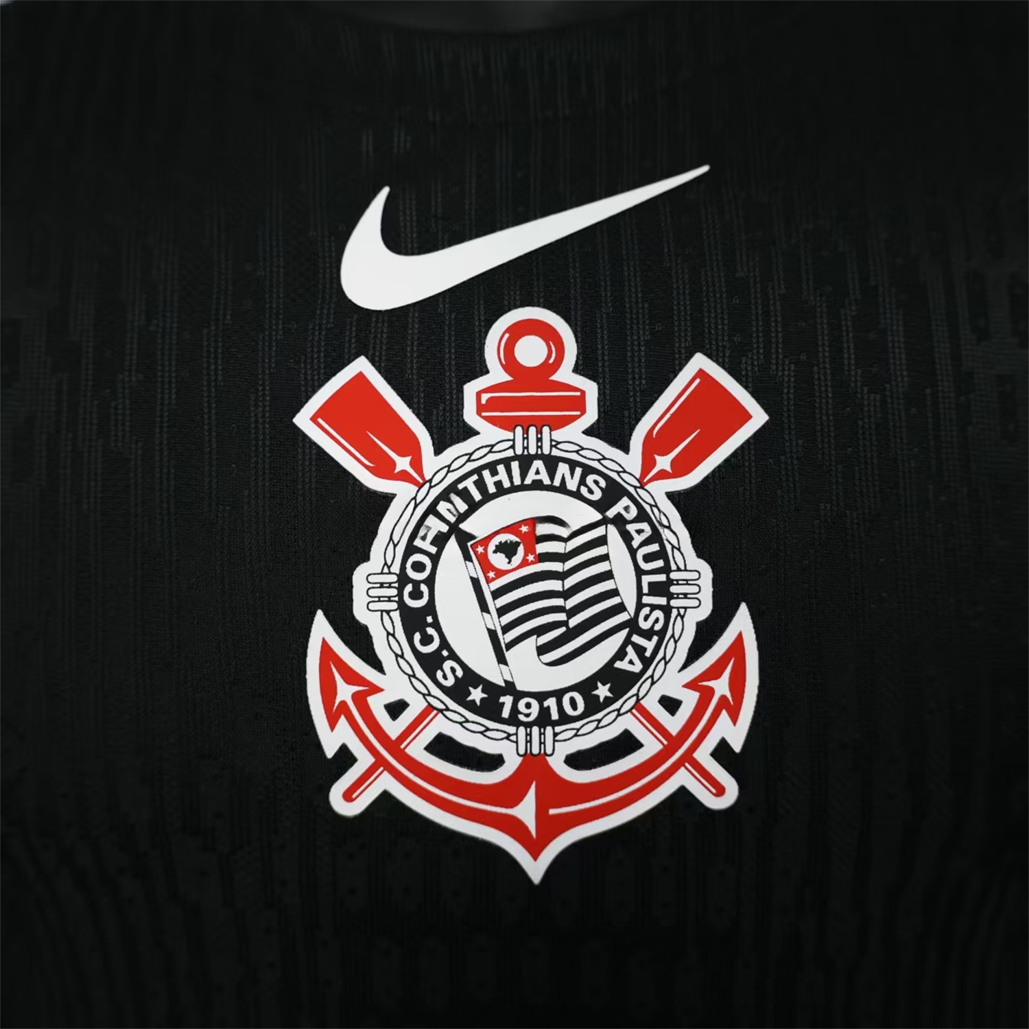 Corinthians 25-26 Black Away Jersey - Player Version - Unitedfutballjersey