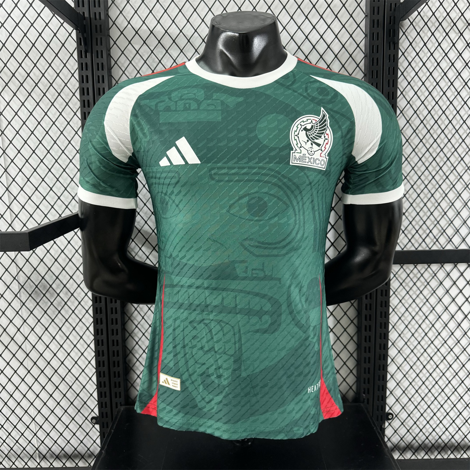 Mexico 25-26 Green Human Face Shaped Pattern Special Jersey - Player Version - Unitedfutballjersey