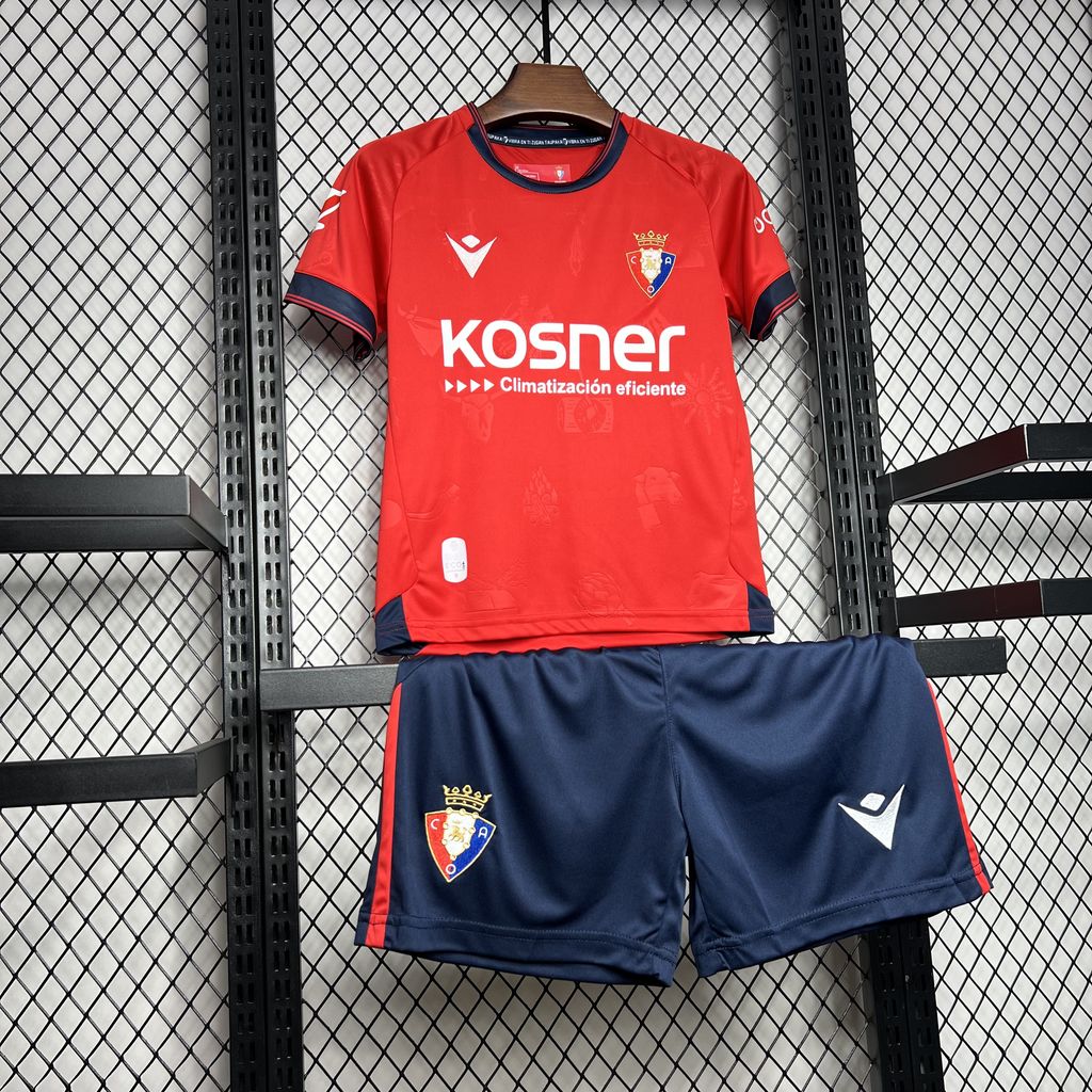 Osasuna 24-25 Home Stadium Kids Kit - Unitedfutballjersey