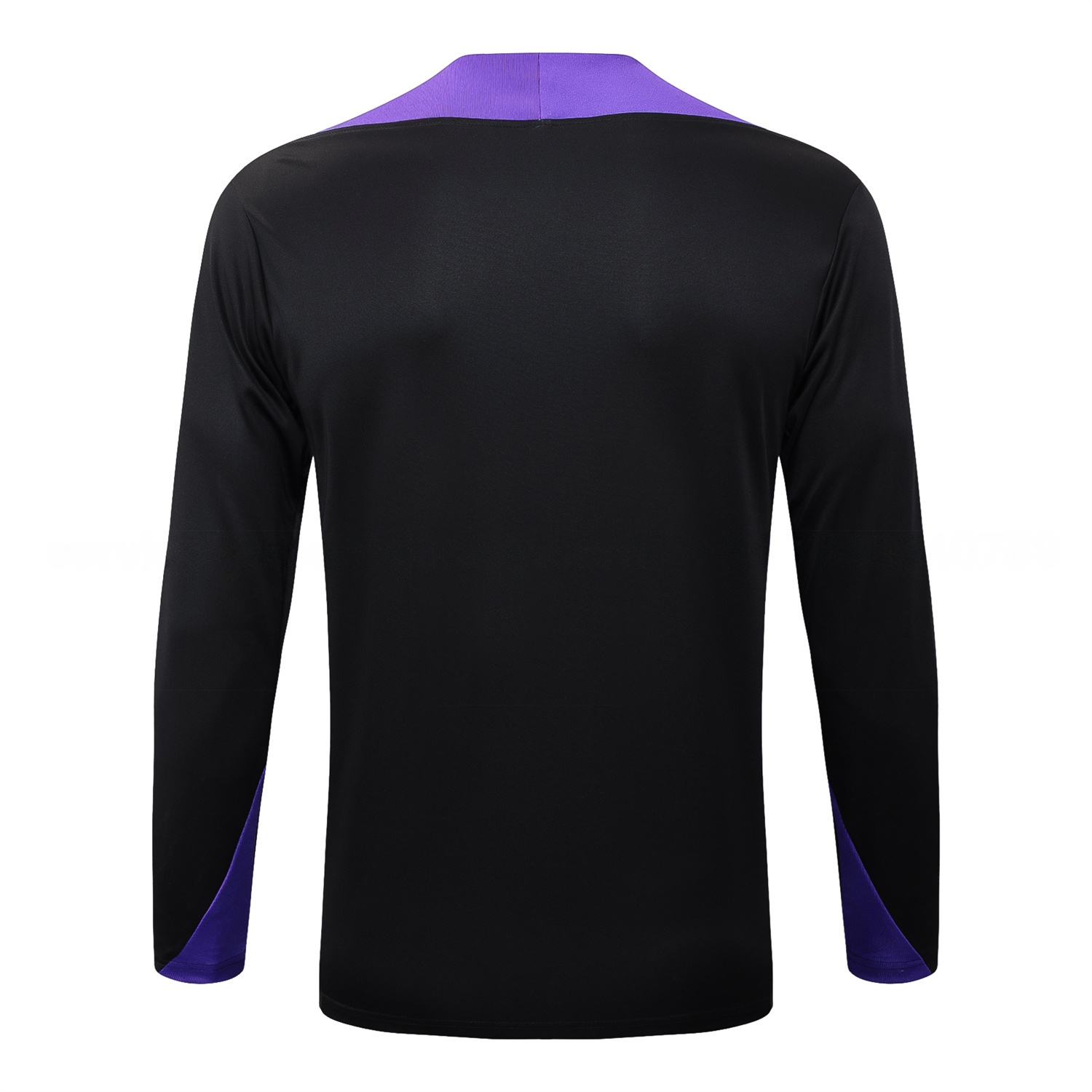Barcelona X KB 25-26 Long Sleeve Training Set - Black Top with Purple Badge and Black Pants - Unitedfutballjersey