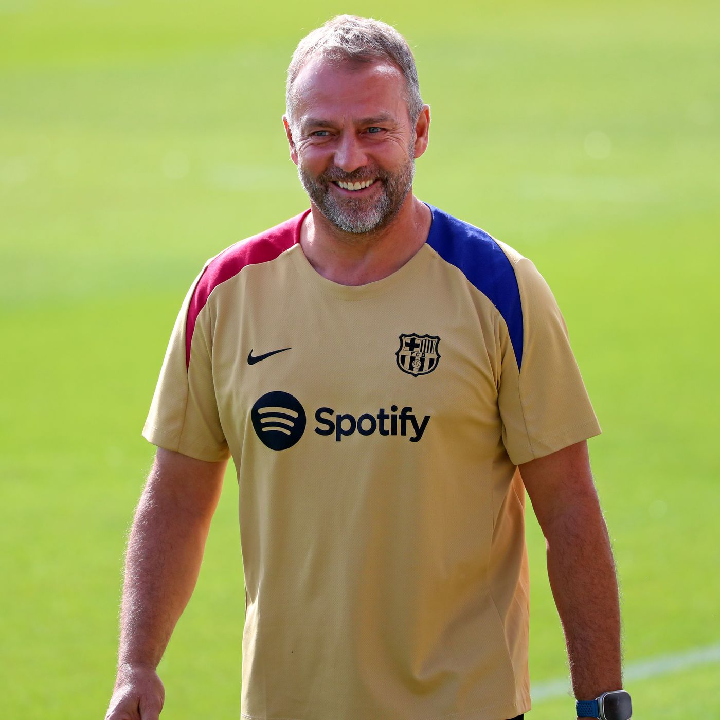 Barcelona 24-25 Short-Sleeve Training Set - Khaki Top & Black Shorts - Unitedfutballjersey