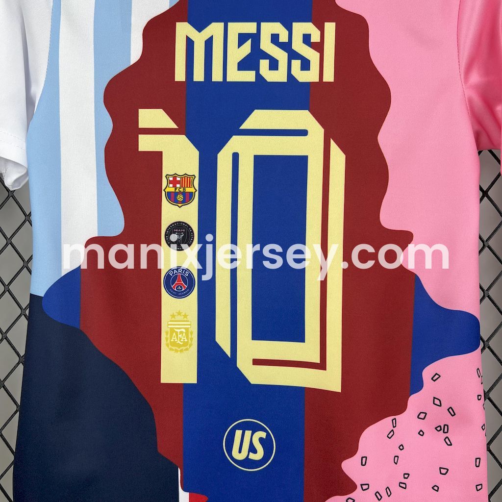 Messi Career Commemorative Kids Kit with Messi #10 - Barcelona Argentina Paris Saint-Germain PSG INT M.A.M - Unitedfutballjersey