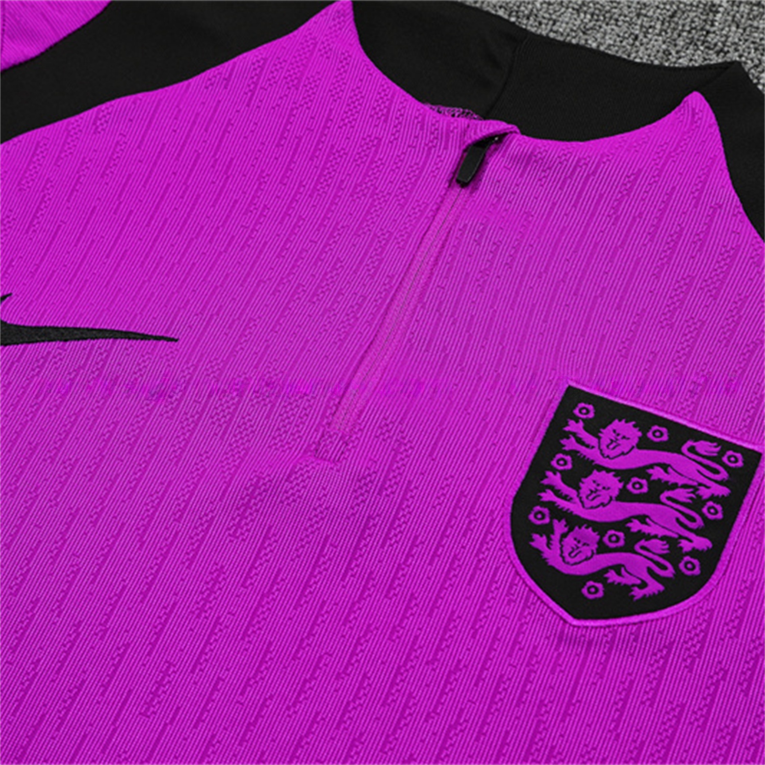 England 25-26 Long Sleeve Training Set - Player Version - Purple Top and Black Pants - Unitedfutballjersey