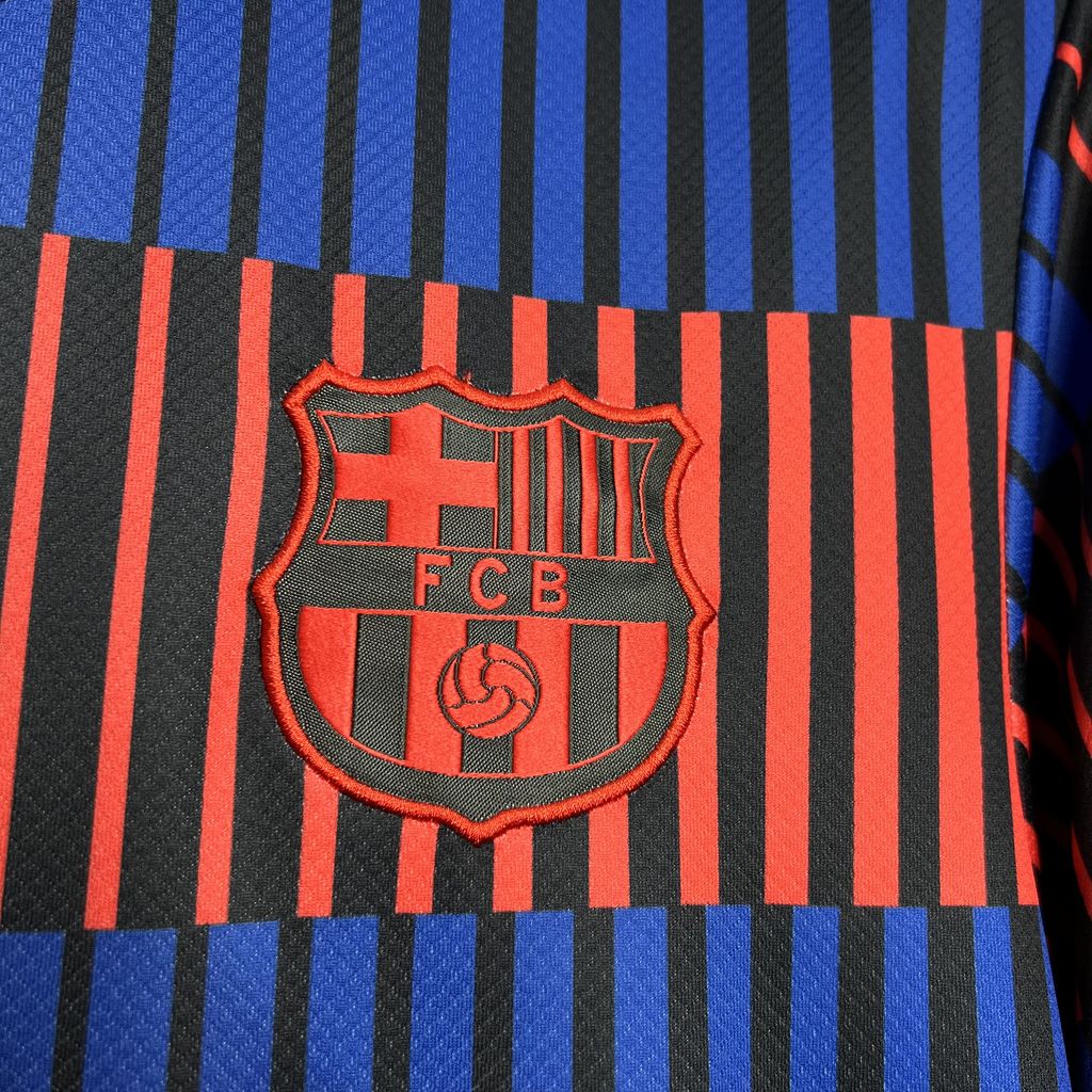 Barcelona 24-25 Stripe Pre-Match Training Jersey - Fans Version - Unitedfutballjersey