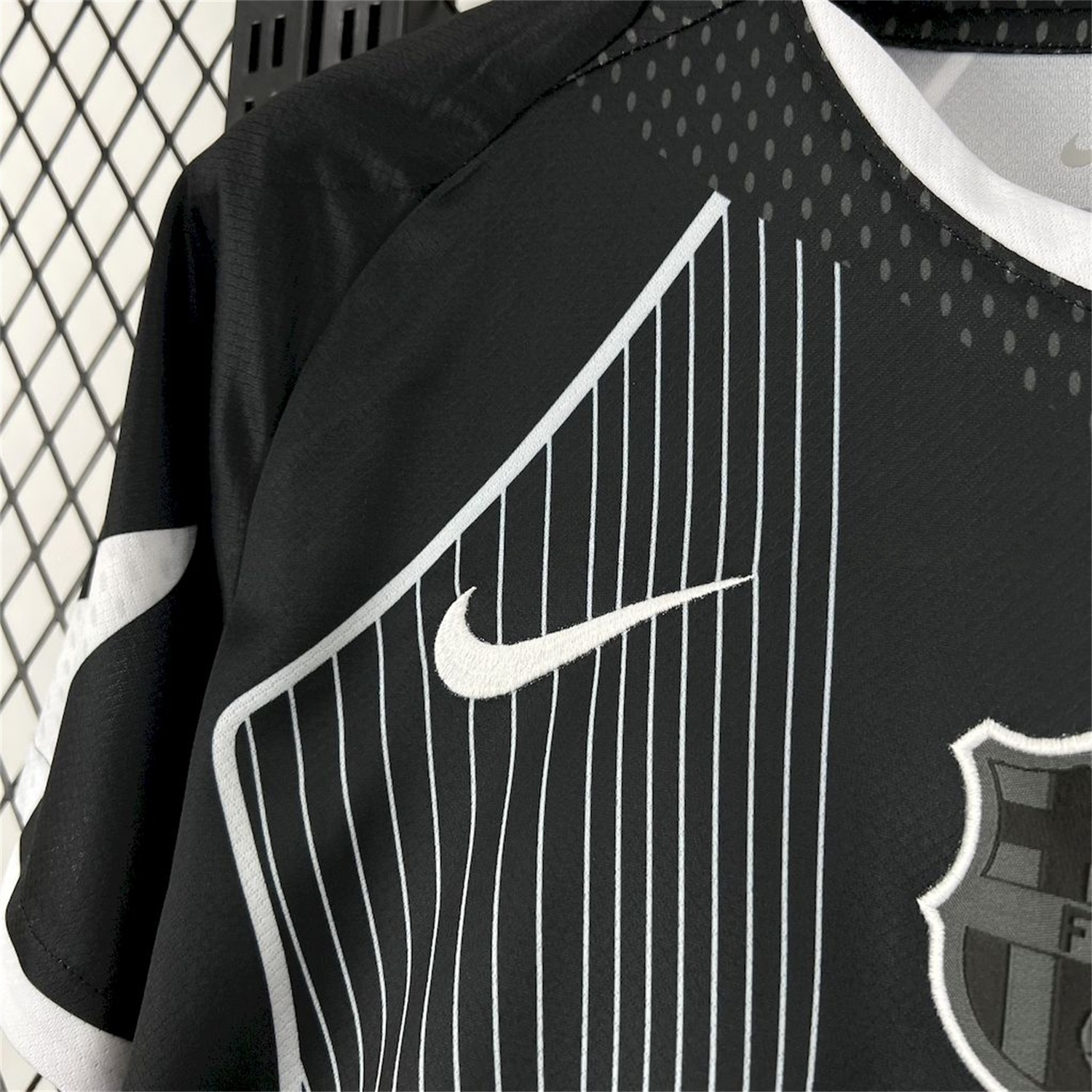 Barcelona 25-26 T90 White Lines Black Jersey - Fans Version - Unitedfutballjersey