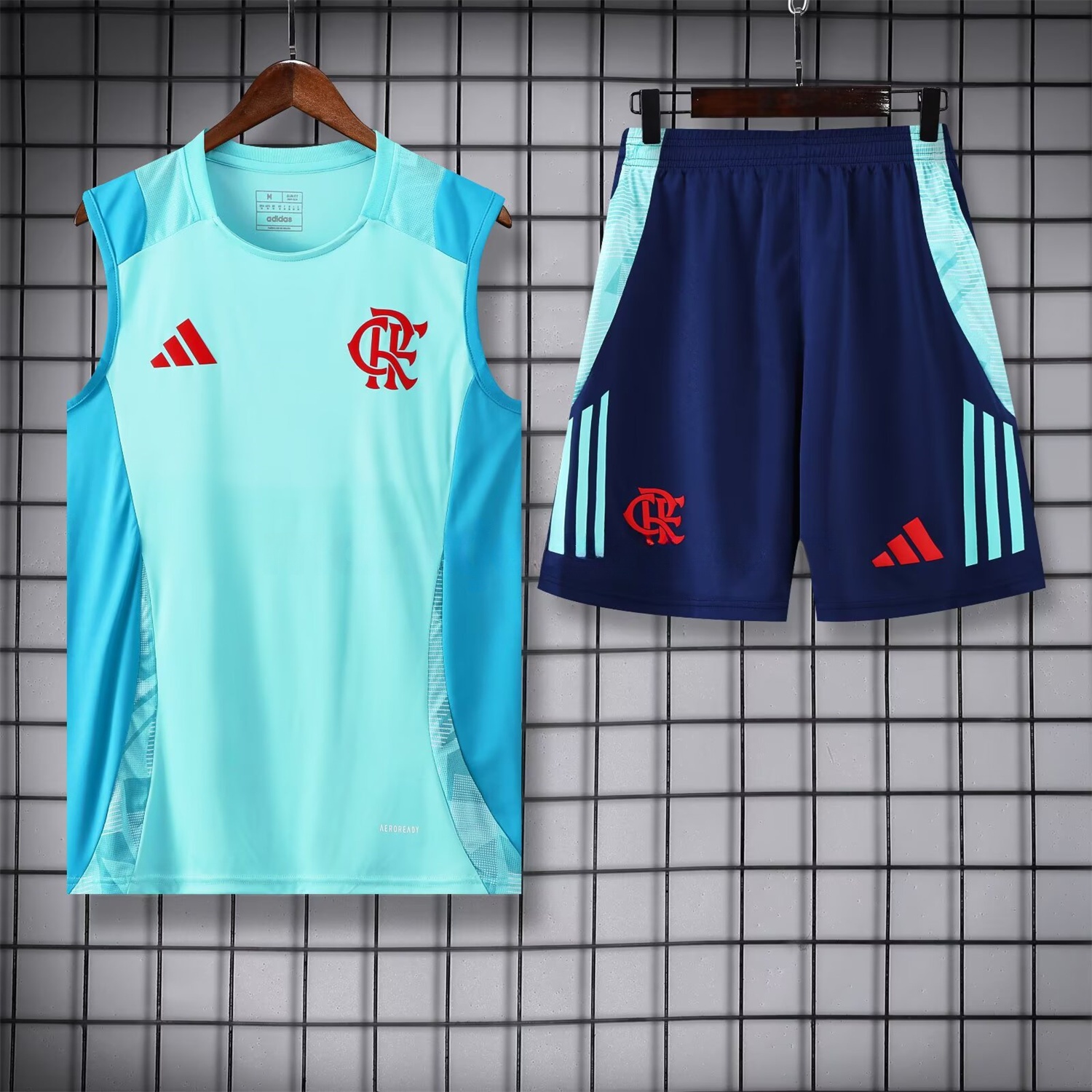 Flamengo 25-26 Vest Training Set - Light Blue With Royal Blue - Unitedfutballjersey