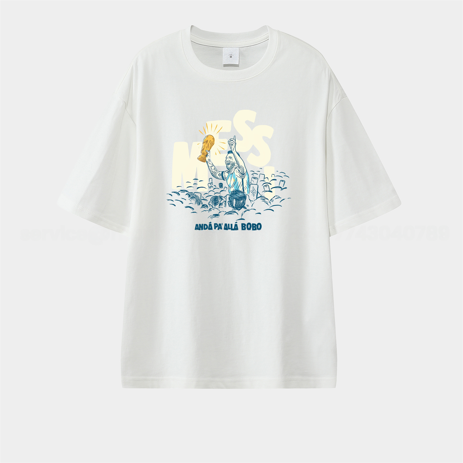 Argentina Messi World Cup Anda Pa Alla Bobo Unisex Pure Cotton T-shirt - Unitedfutballjersey