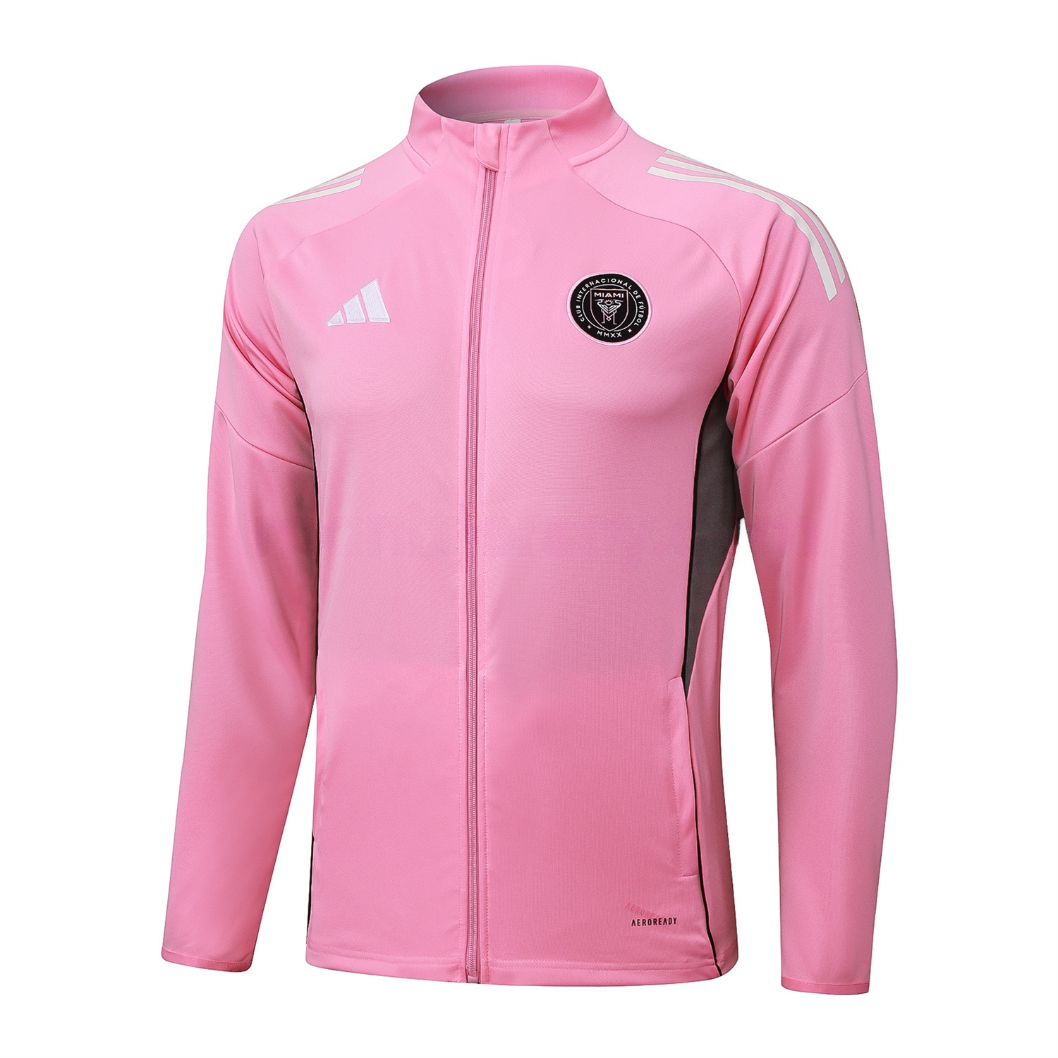 INT M.A.M 25-26 Jacket Training Tracksuit - Pink Top and Black Pants - Unitedfutballjersey