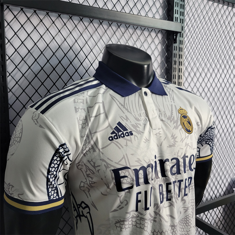 23/24 Real Madrid White Dragon Jersey - Player Version - Unitedfutballjersey