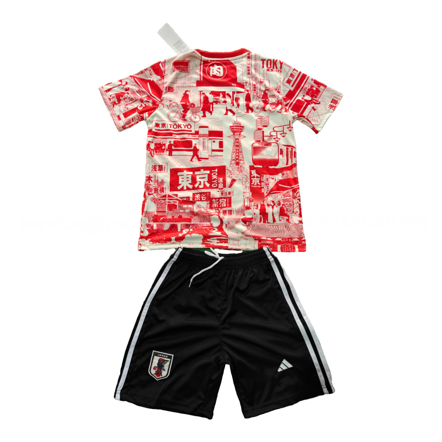 Japan 25-26 Tokyo City Appearance White And Red Special Kids Kit - Unitedfutballjersey