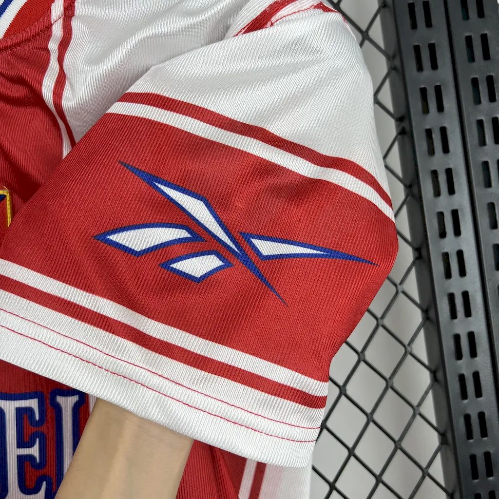 Retro Atletico Madrid 1999-00 Home Jersey with La Liga Patch - Unitedfutballjersey