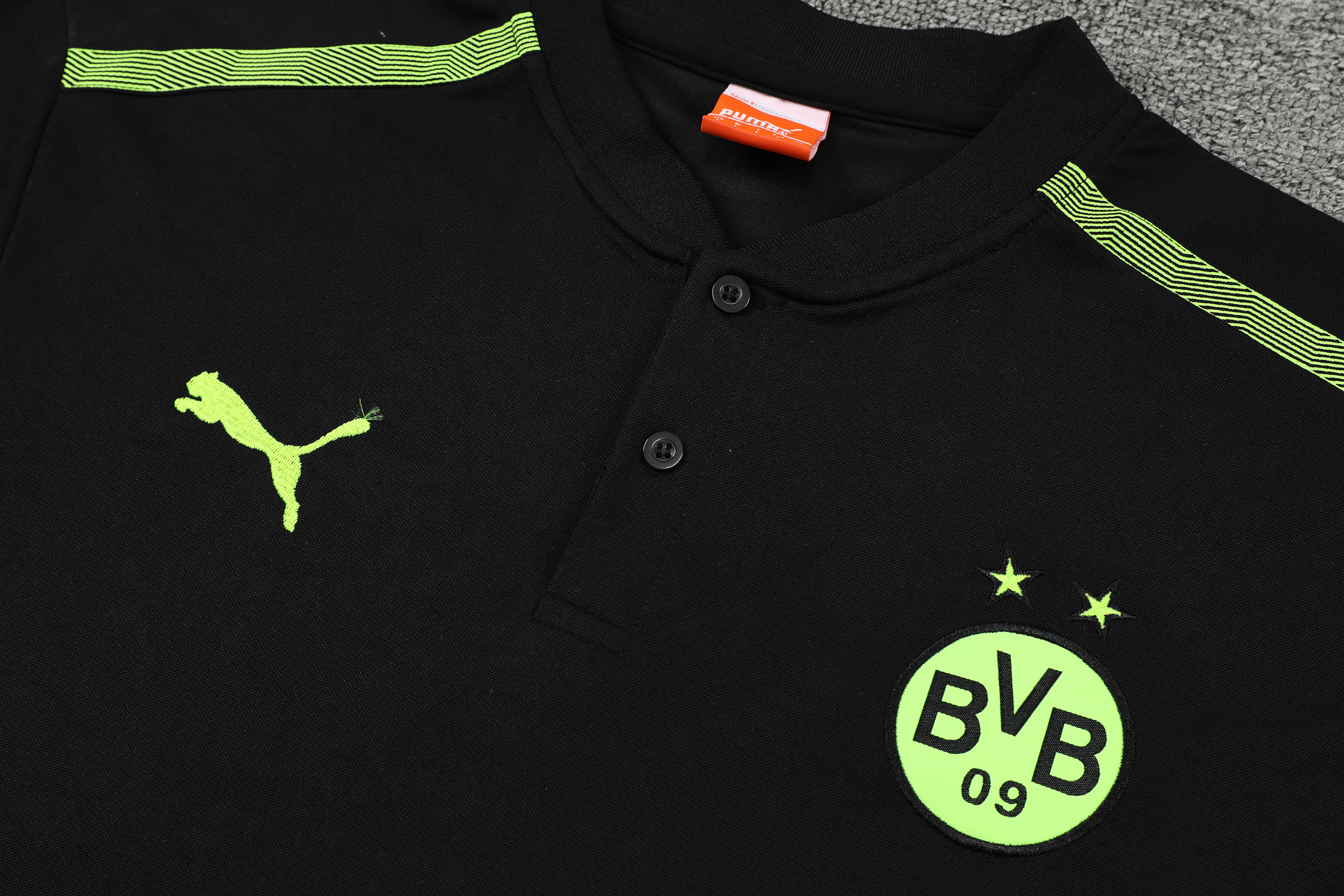 Dortmund POLO Black Short Sleeve Suit - Unitedfutballjersey