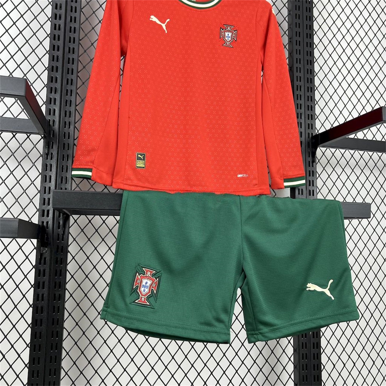 Portugal 2025-26 Home Long Sleeves Kids Kit - Unitedfutballjersey