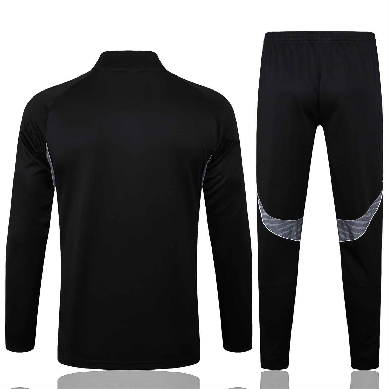 INT M.A.M 25-26 Long Sleeves Training Set - Black Top & Black Pants - Unitedfutballjersey