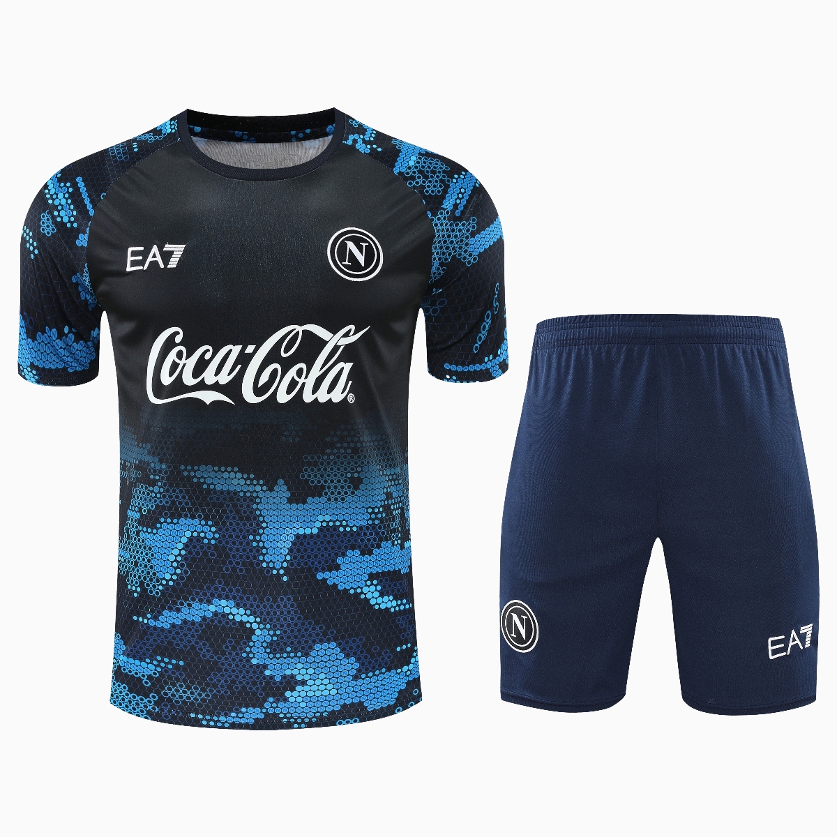 Napoli 24-25 Short-Sleeve Training Set - Blue Top & Shorts - Unitedfutballjersey