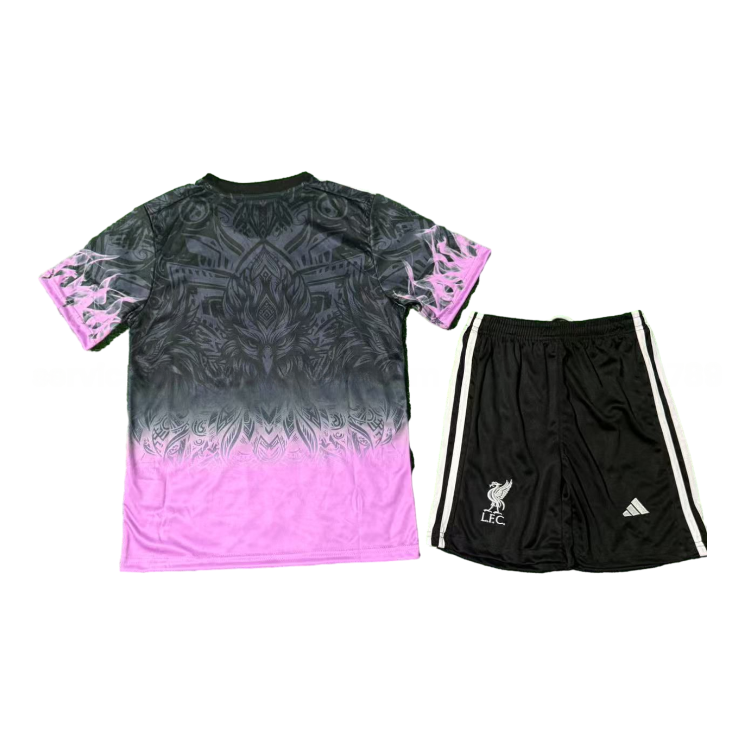 Liver.pool 25-26 Purple Liver.pool Bird Black Special Kids Kit - Unitedfutballjersey