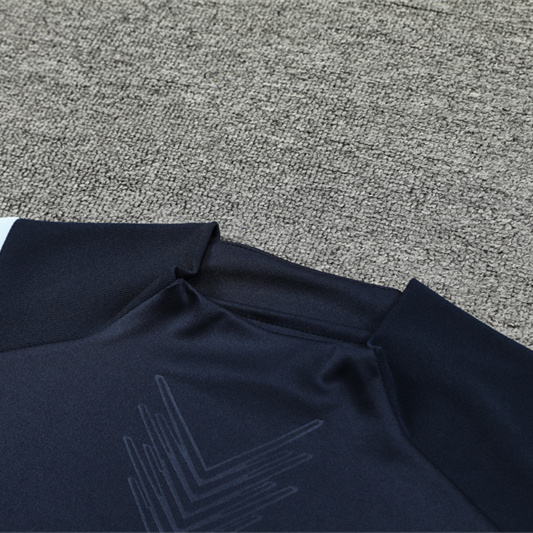 Real Madrid 24-25 Kids Long Sleeve Training Set - Player Version - Royal Blue - Unitedfutballjersey