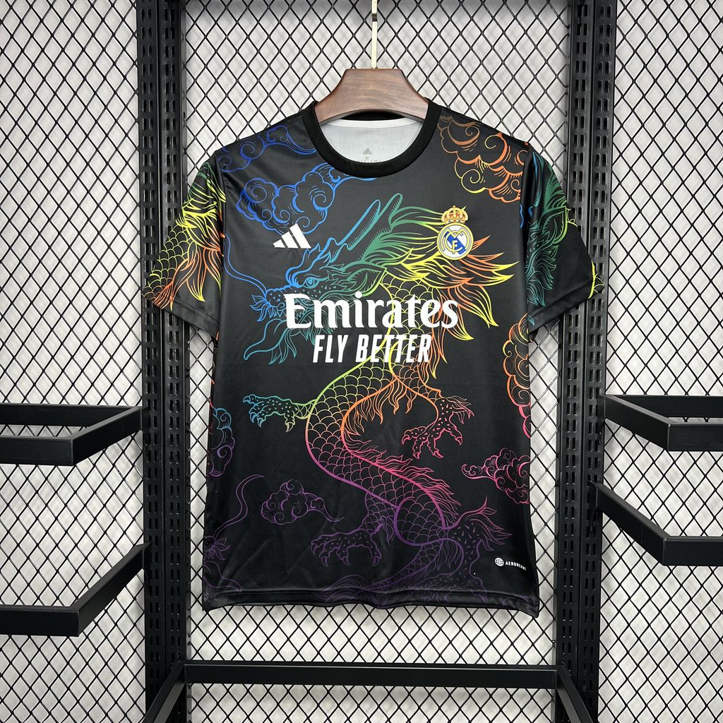 Real Madrid 24-25 Black Colorful Dragon Speical Jersey - Fans Version - Unitedfutballjersey