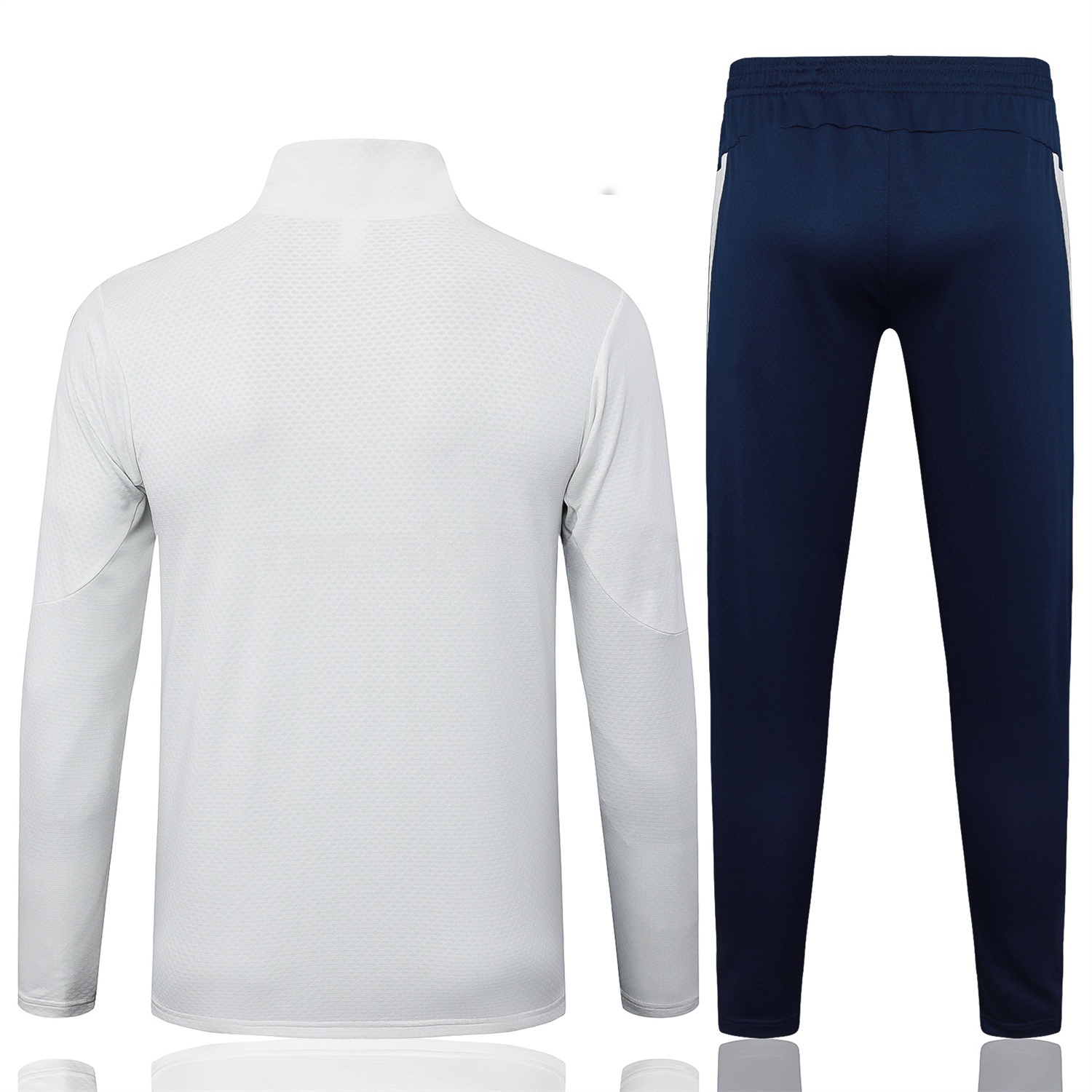 Portugal 25-26 Long Sleeve Training Set - Off White Top and Deep Blue Pants - Unitedfutballjersey