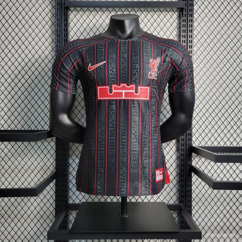 23/24 Liverpool x Lebron Black Jersey - Player Version - Unitedfutballjersey