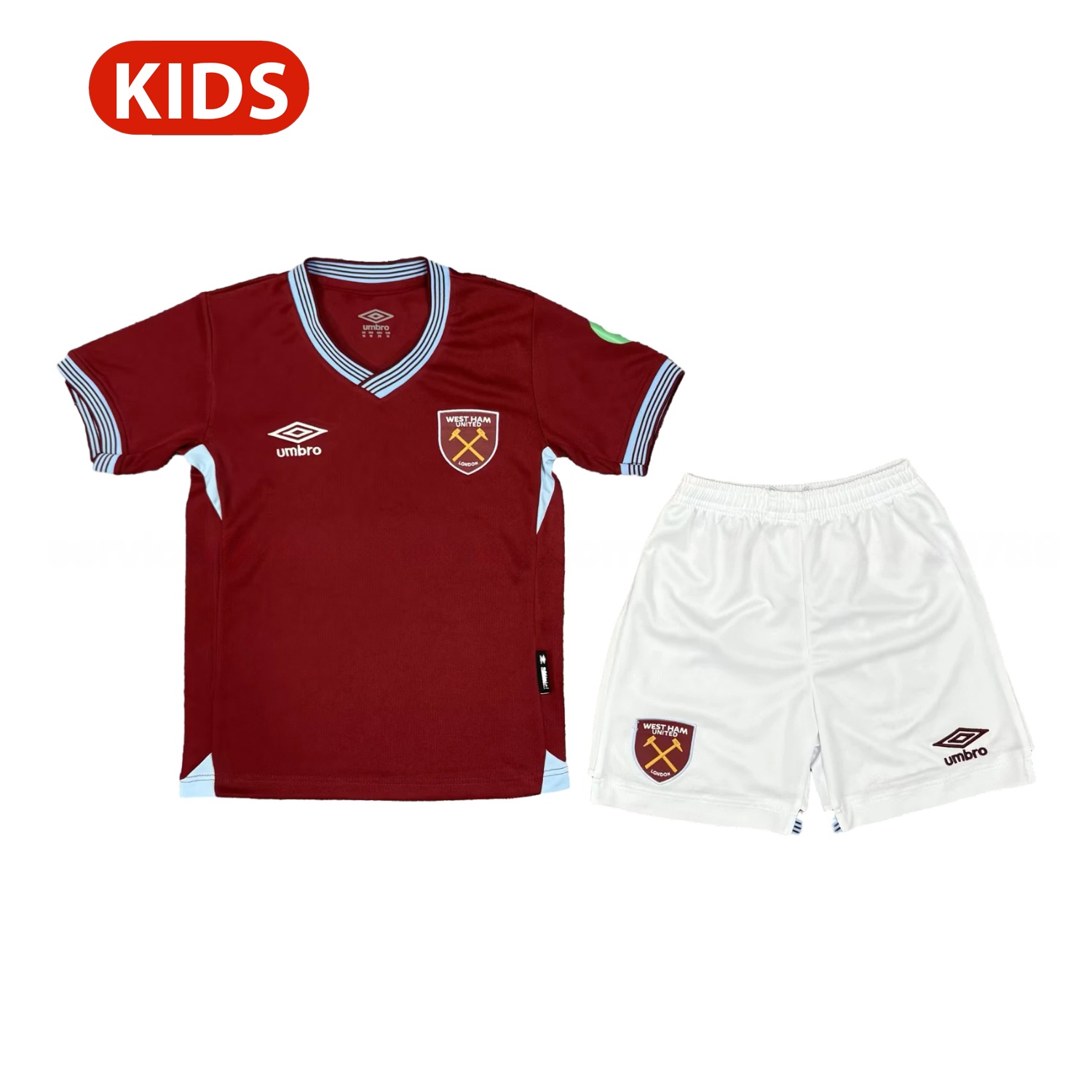 West Ham United 25-26 Home Kids Kit - Unitedfutballjersey