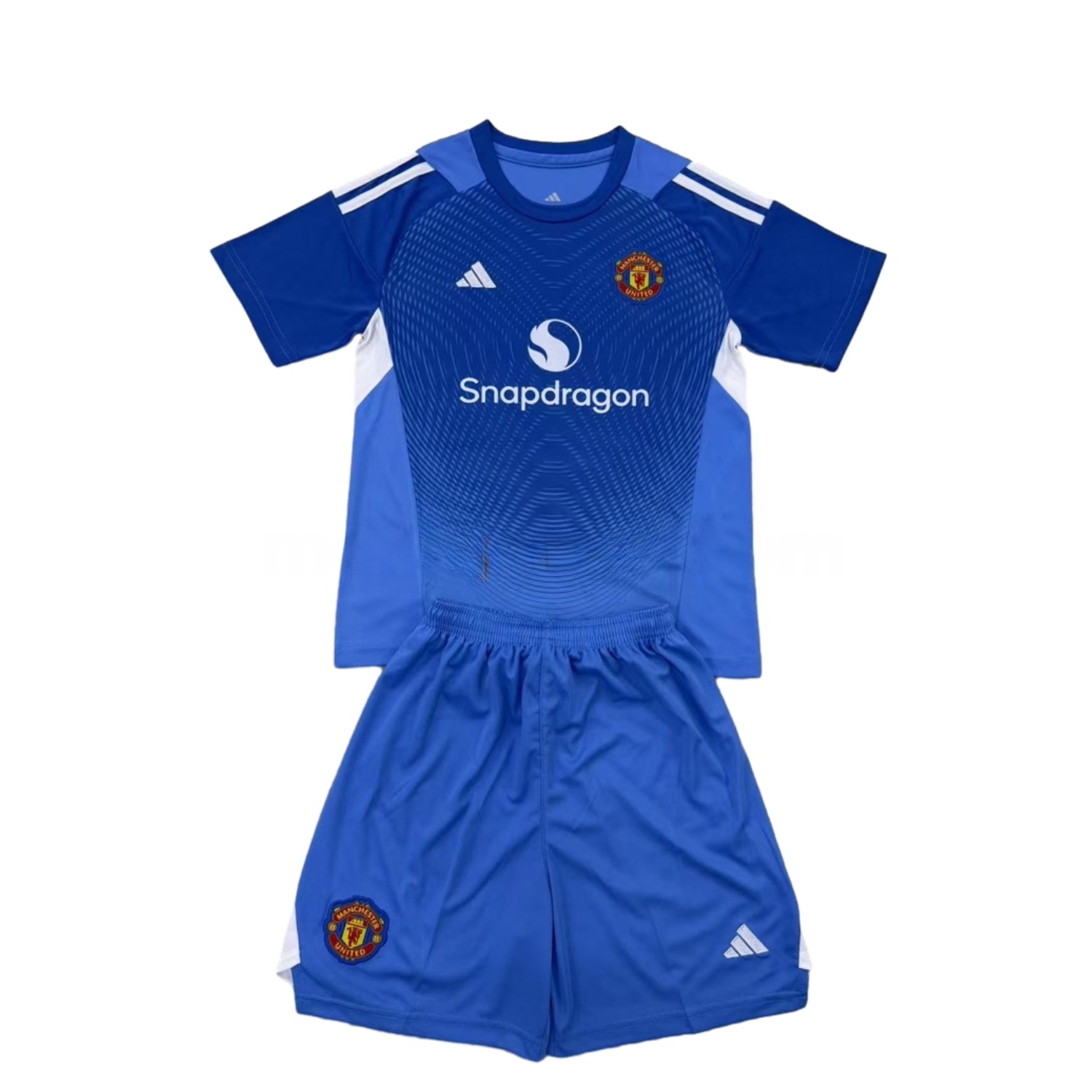 Manchester United 2025 Blue Goalkeeper Kids Kit - Unitedfutballjersey