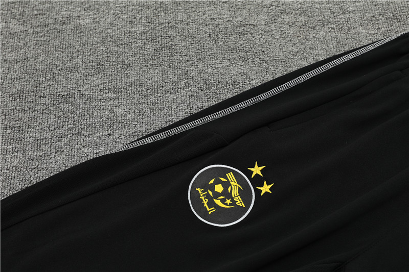 Algeria 23-24 Kids Long Sleeve Training Set Black and White - Unitedfutballjersey