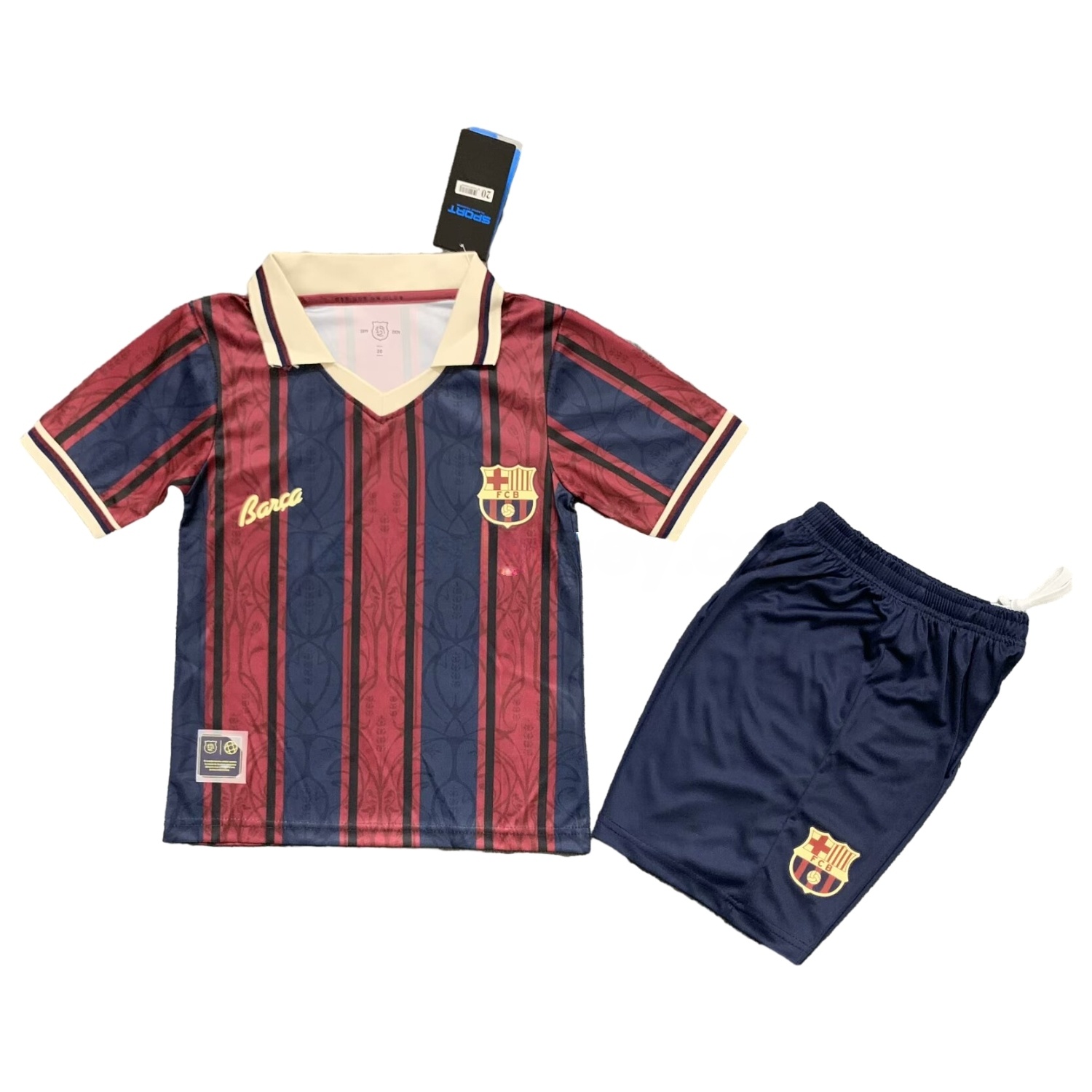 B.A.R.S.A 25-26 125th Anniversary Throwback Kids Kit - Unitedfutballjersey