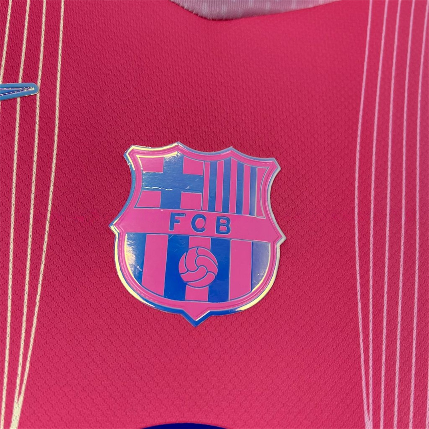 Barcelona 25-26 T90 White Lines Pink Gradient Special Jersey - Fans Version - Unitedfutballjersey