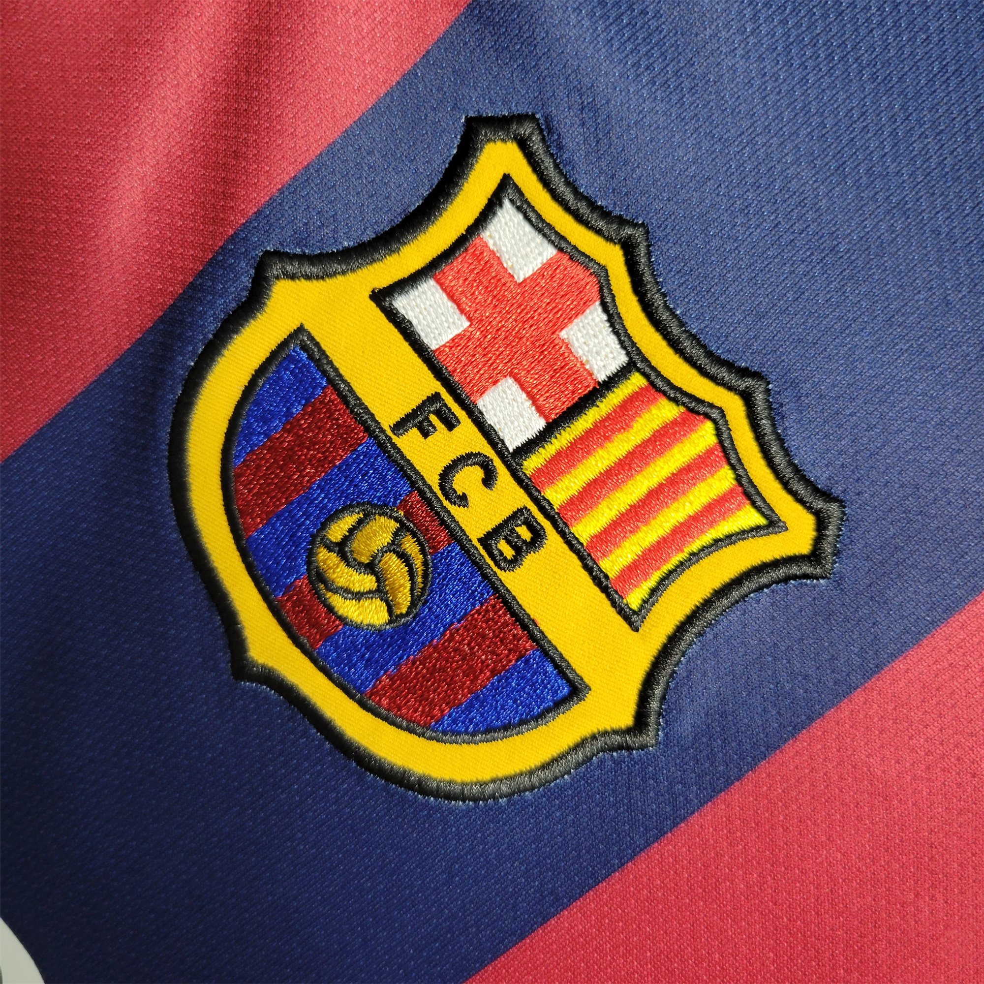Retro Barcelona 14-15 Home Stadium Long Sleeve Jersey - Unitedfutballjersey