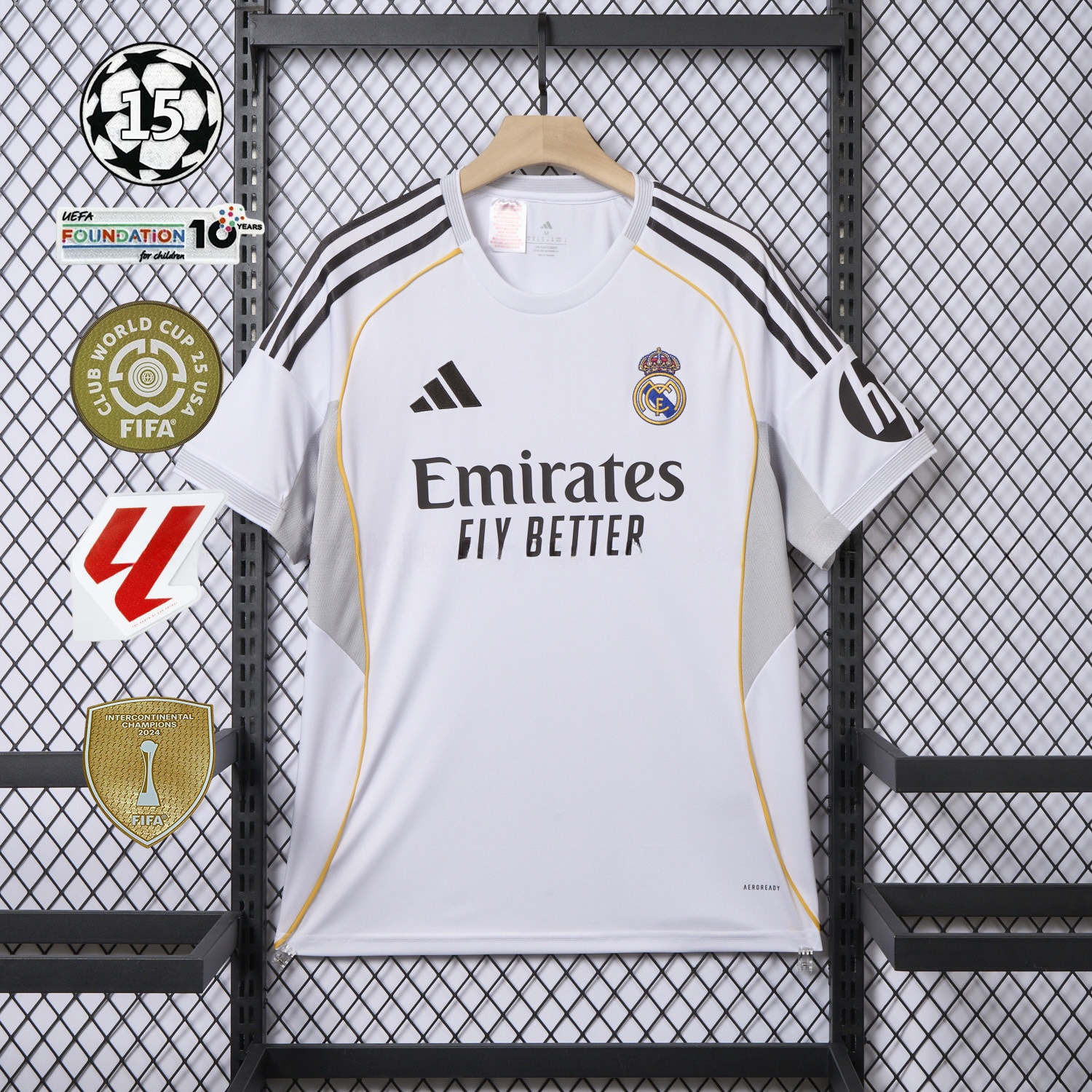 Real Madrid 25-26 Home White Jersey - Fans Version - Unitedfutballjersey
