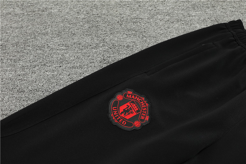 Manchester United 23-24 Jacket Training Tracksuit -White and Black - Unitedfutballjersey