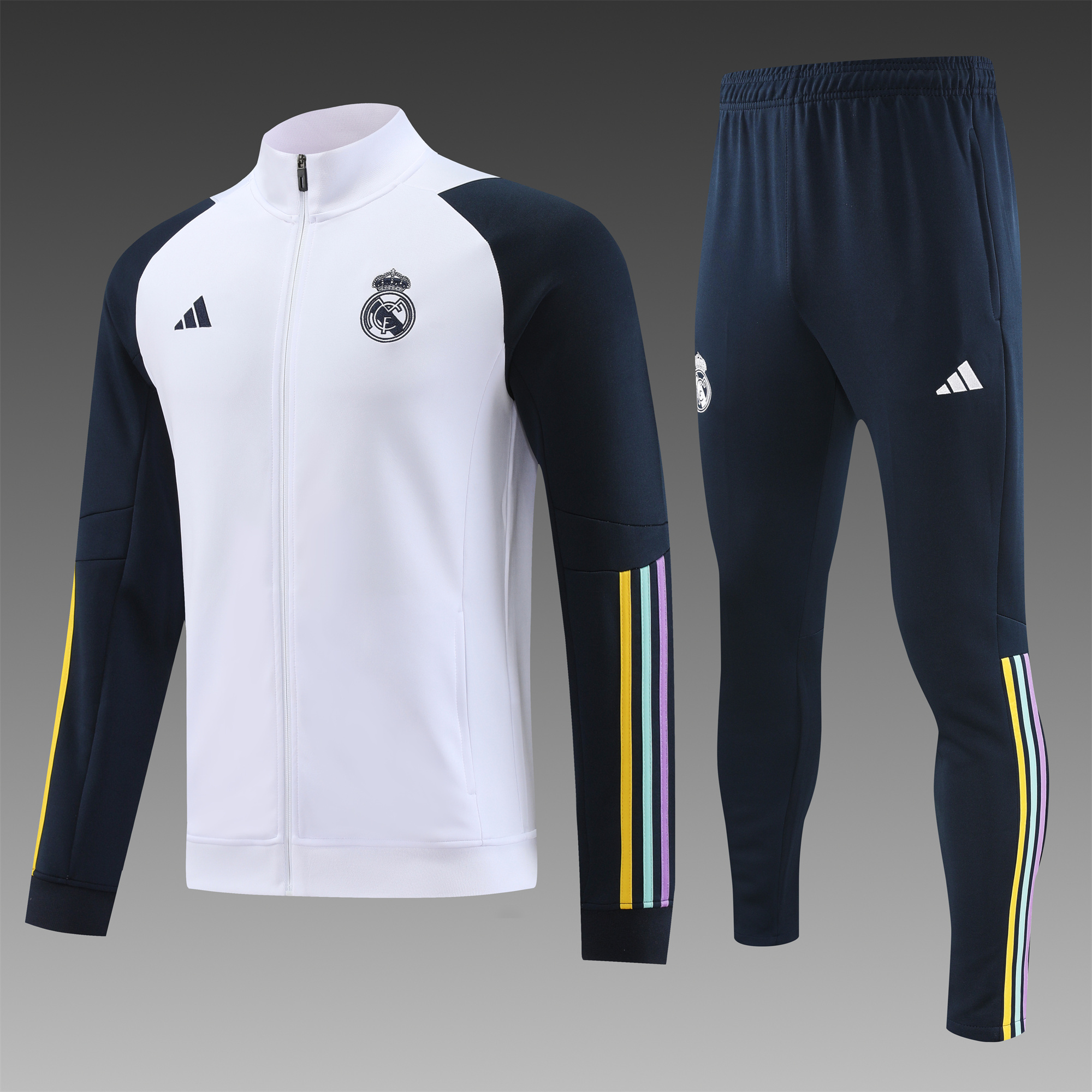 Real Madrid 23-24 Jacket Training Tracksuit White - Unitedfutballjersey