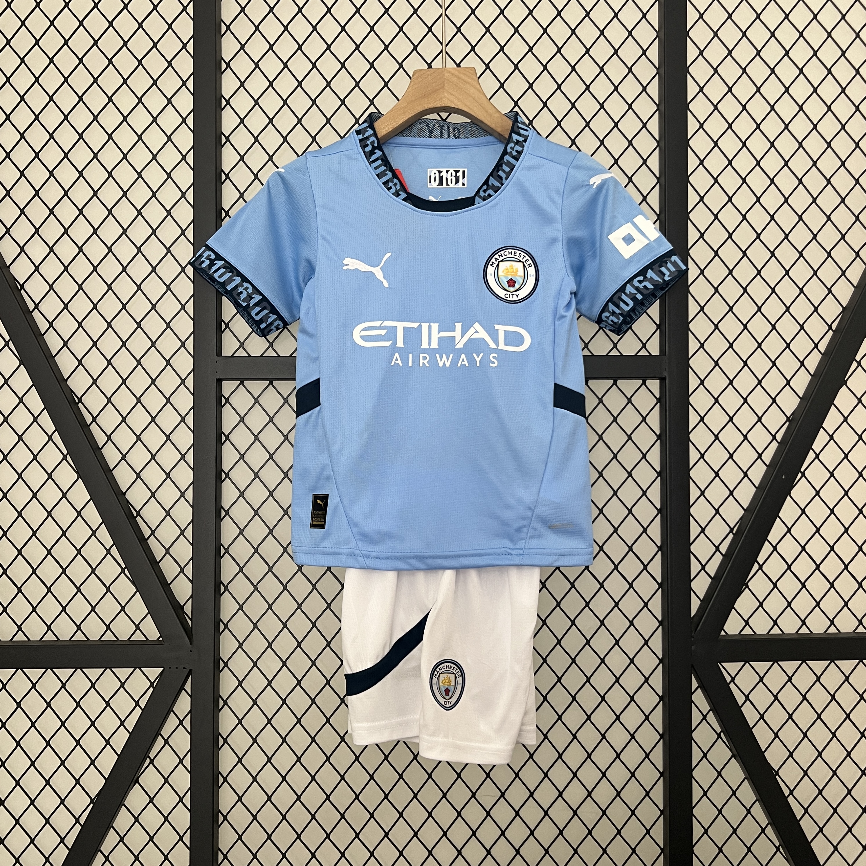 Manchester City 24-25 Home Stadium Kids Kit - Unitedfutballjersey