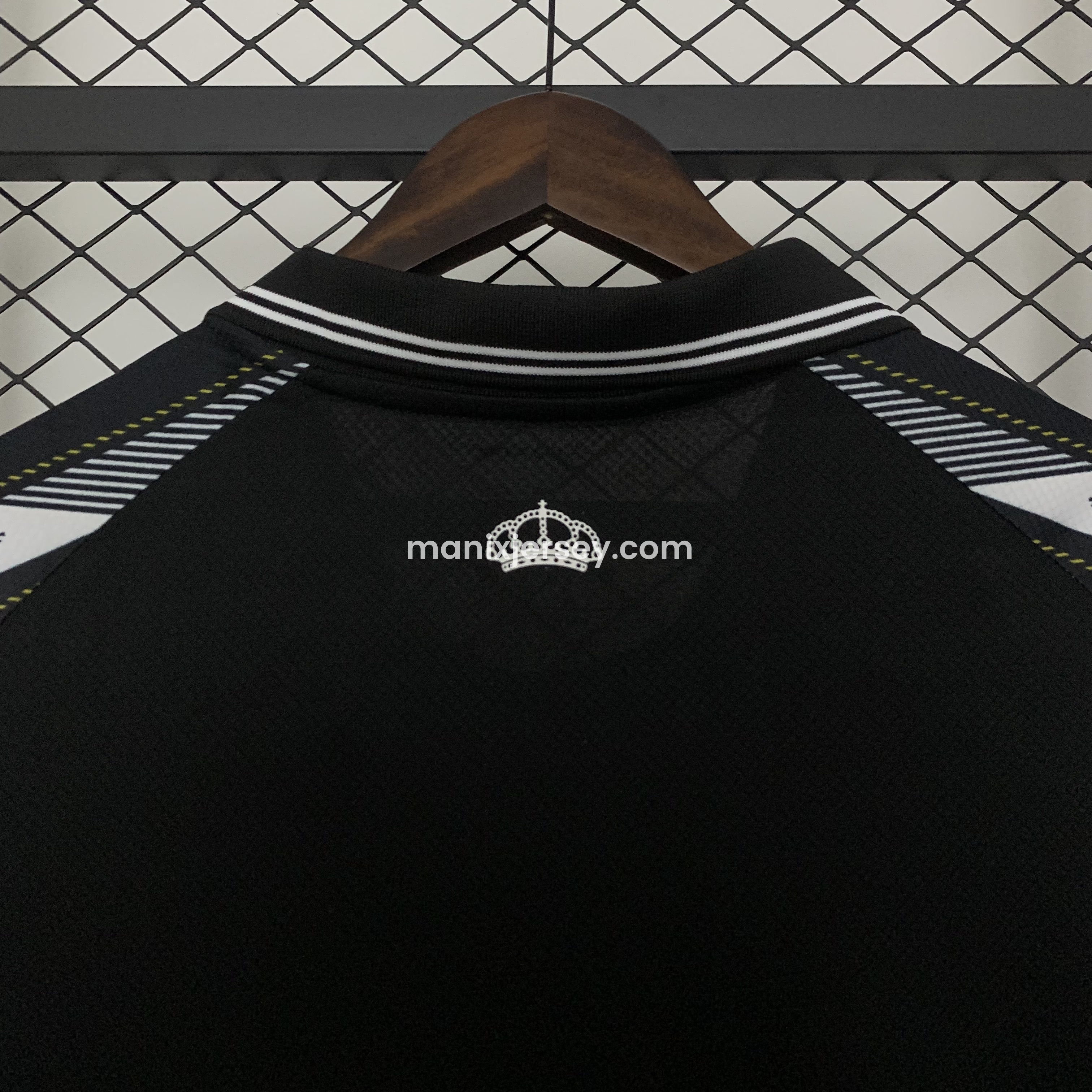 Real Madrid 25-26 Black Gold White Three Bars Jersey - Fans Version - Unitedfutballjersey