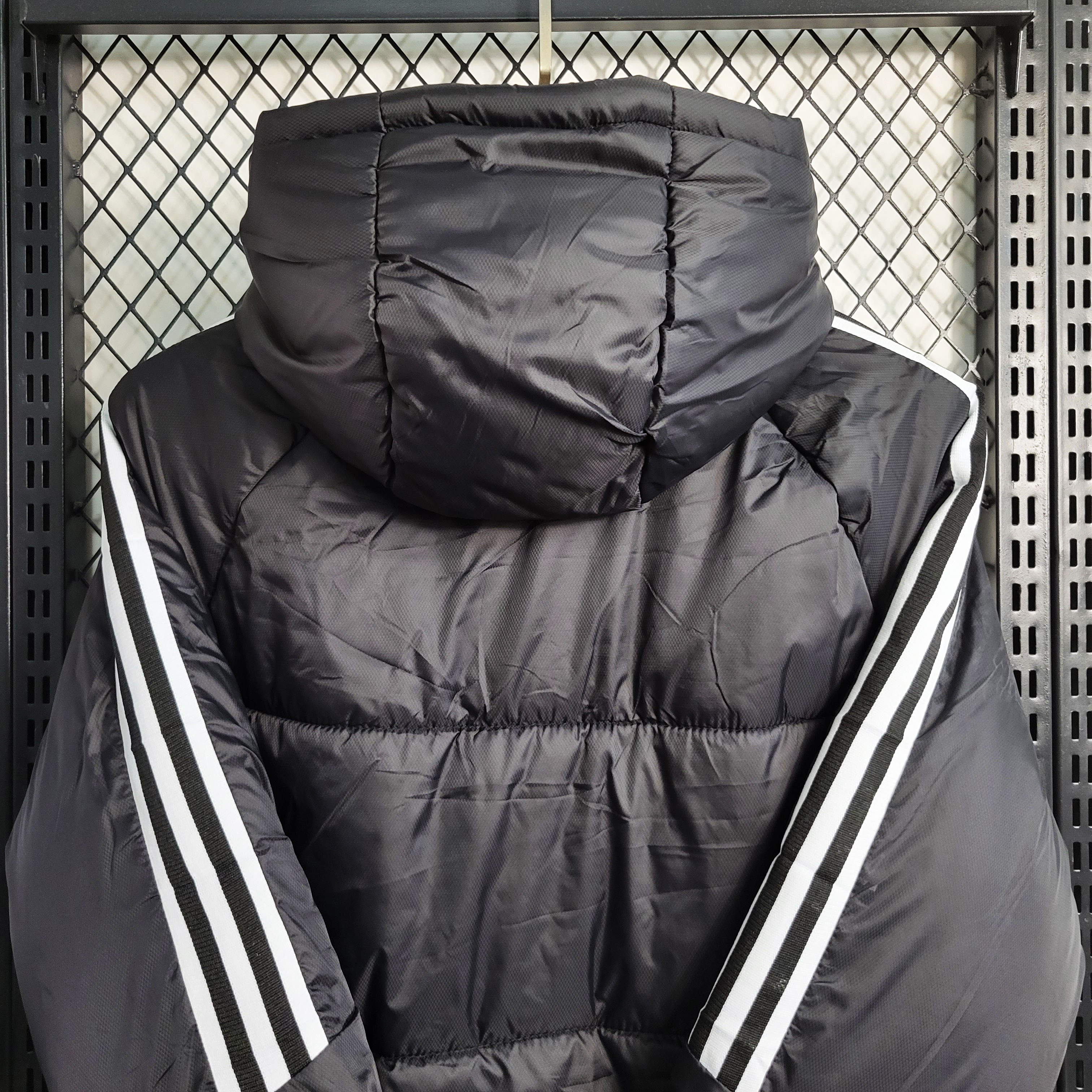 Sao Paulo 23-24 Men's Hooded Thermal Cotton Jacket - Black - Unitedfutballjersey